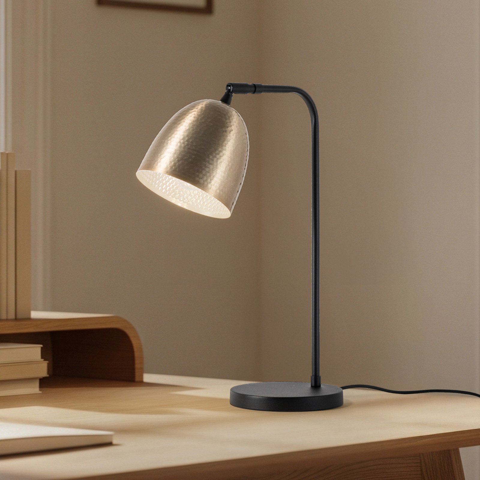 Tattoo 5031 table lamp, gold antique, metal, height 52 cm