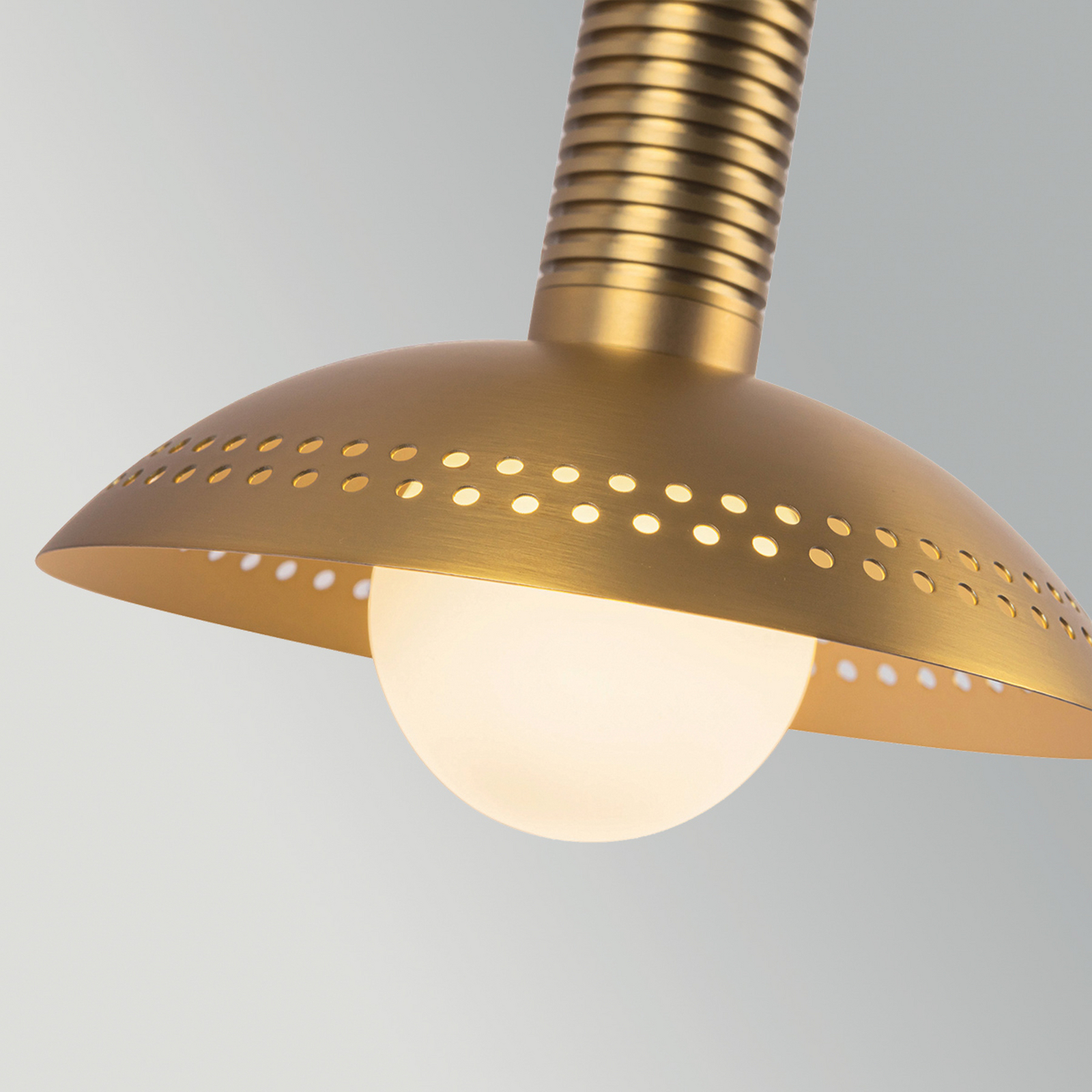 Kinkiet LED Arden, w kolorze złotym, wysokość 36 cm, metalowy, ściemniany