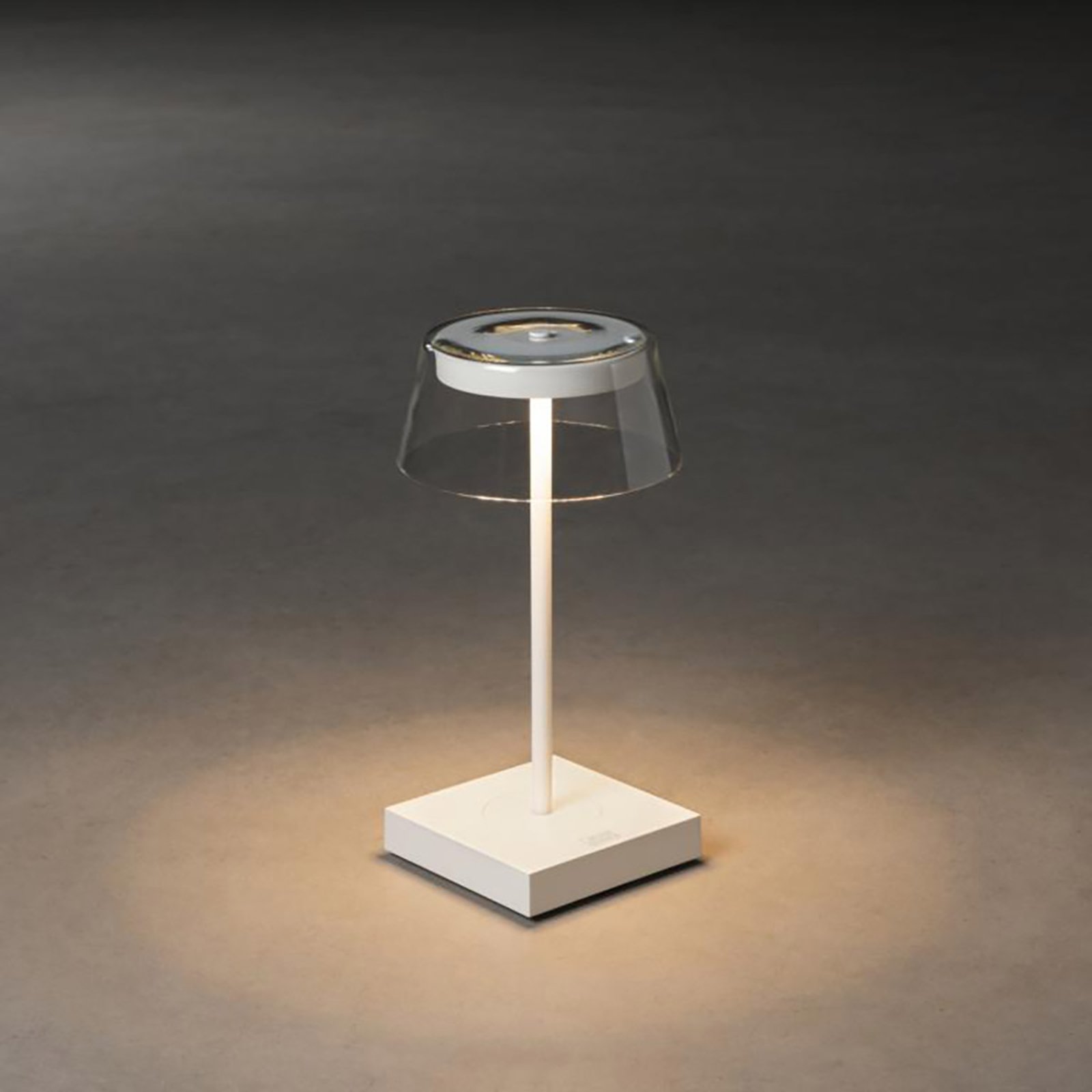 Candeeiro de mesa Scilla LED com USB, branco