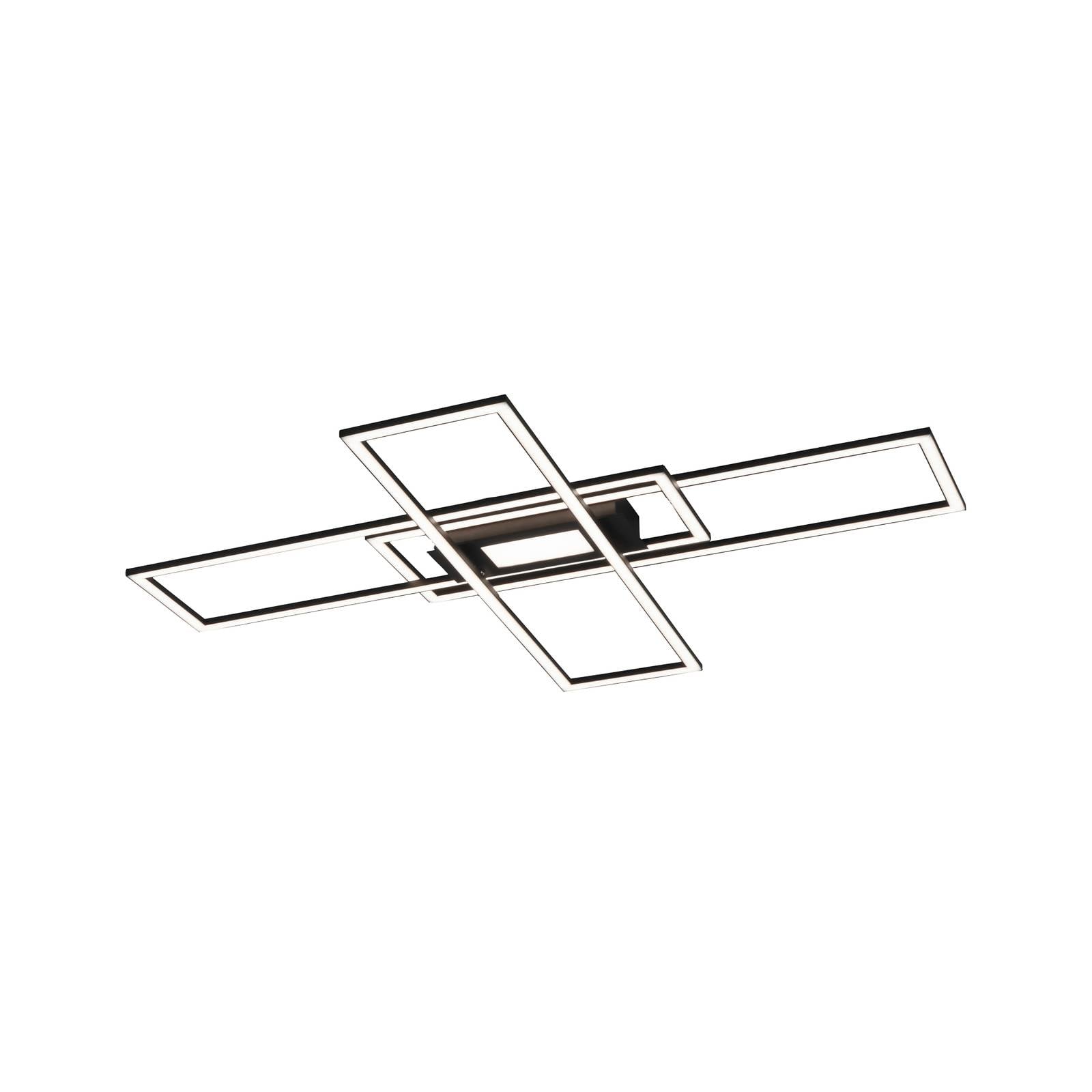 led cct Deckenleuchte Asmin schwarz warmweiß-kaltweiß IR-Fernbedienung Deckenleuchte