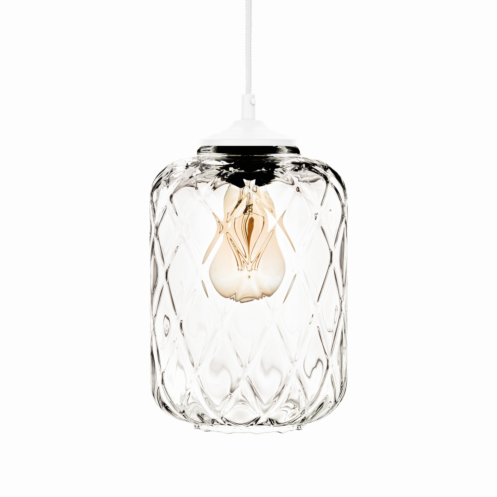 Tezeusz pendant light with clear glass shade Ø 17cm