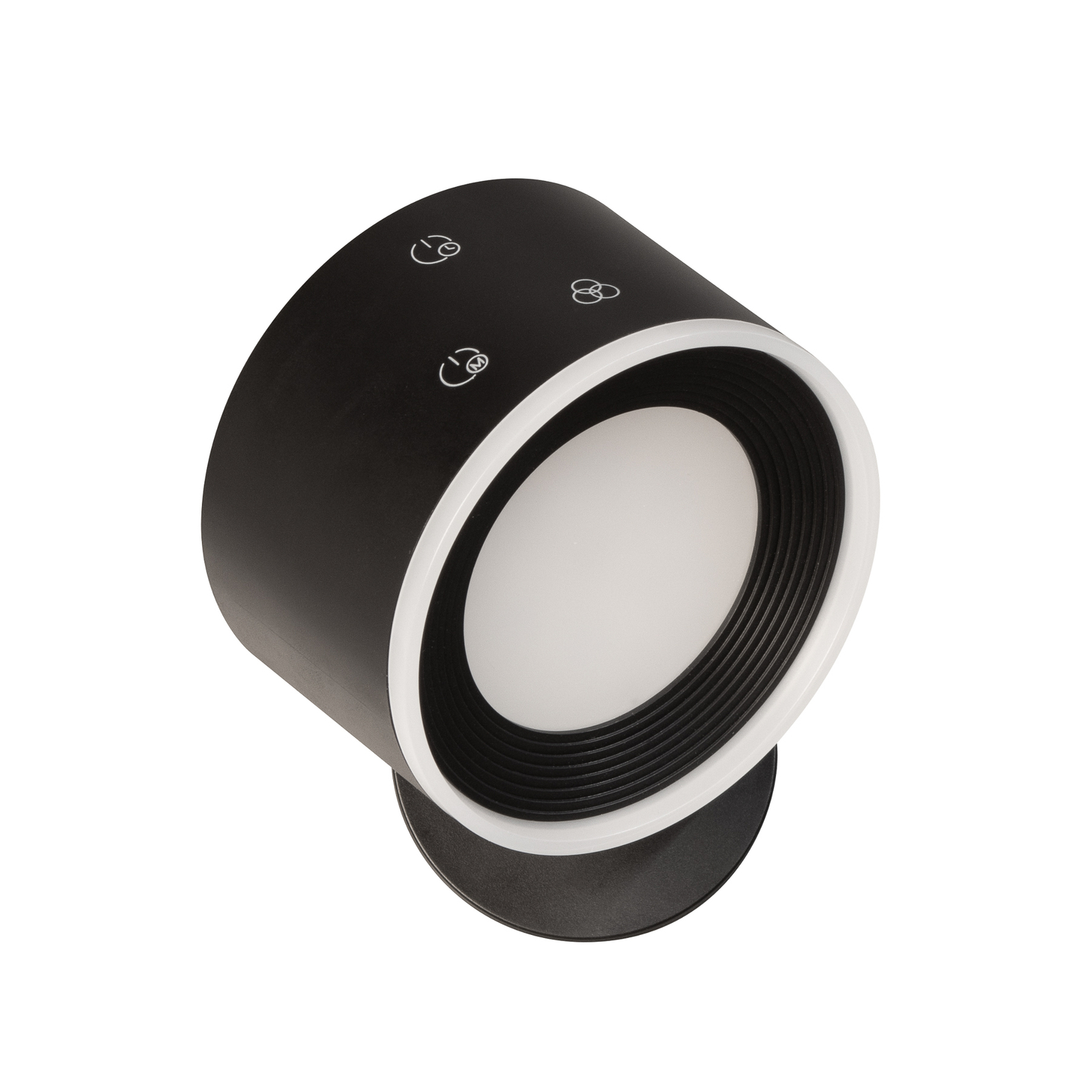 LED wall spotlight Magnetics, black, dimmable, RGBW