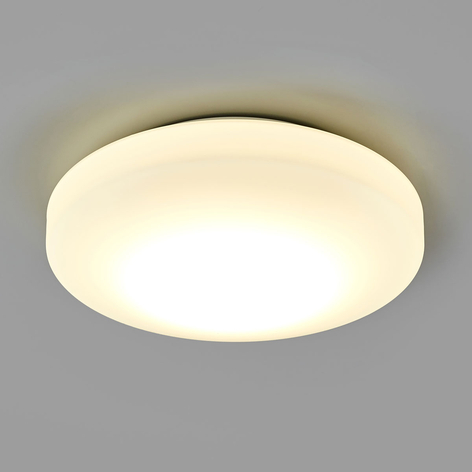 Plafoniera LED da bagno Malte, vetro opale