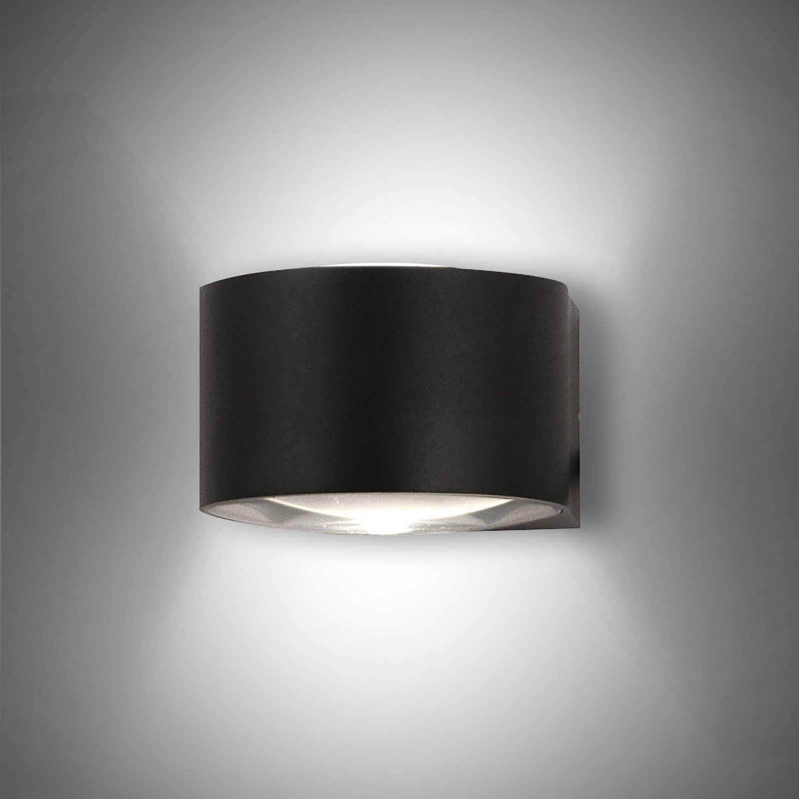 LED kültéri fali lámpa Lao, fekete