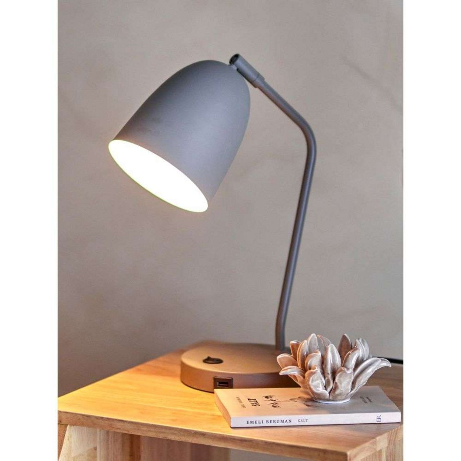 Lemar Table Lamp Grey - Bloomingville