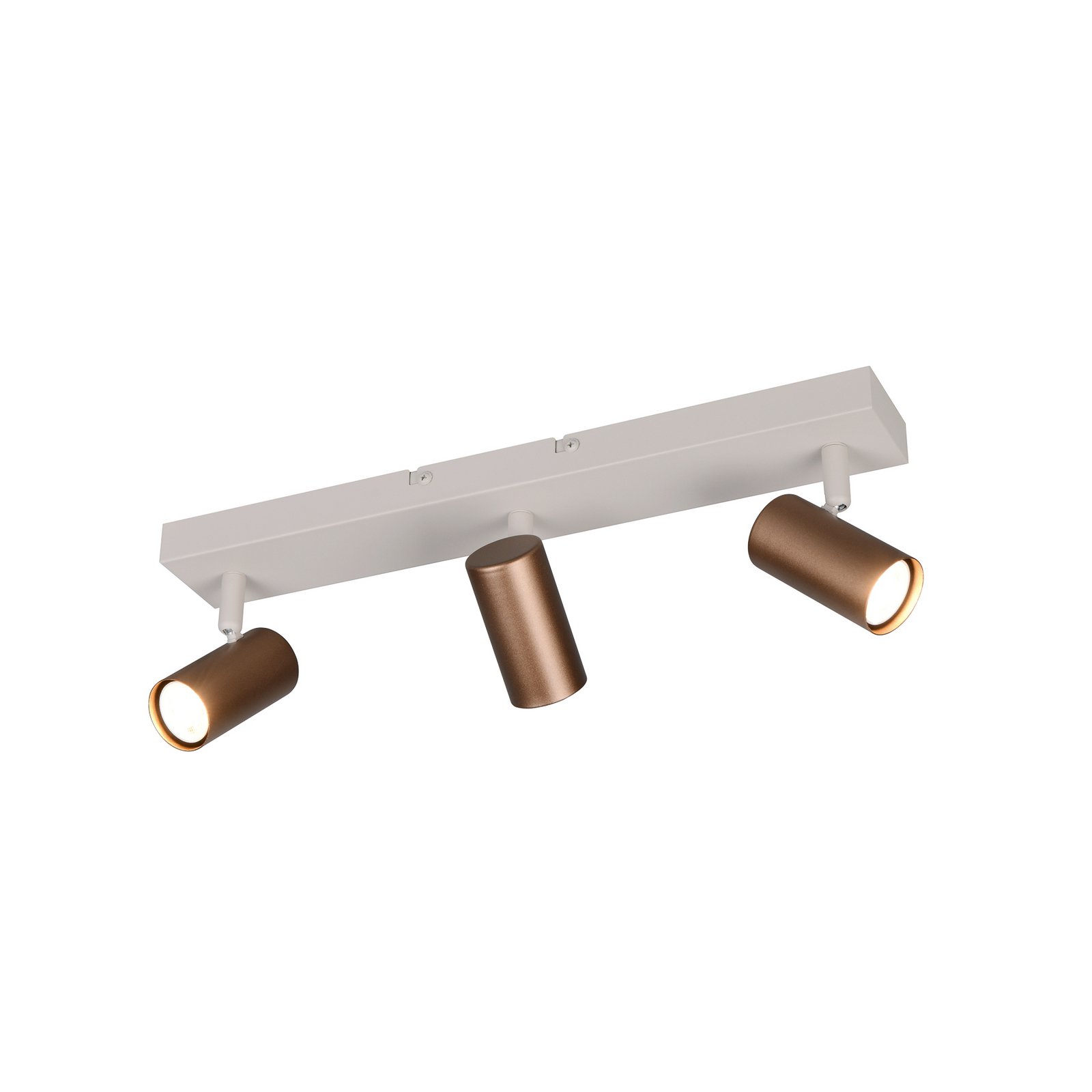 Svetilka Taryn, rjava, dolžina 45 cm, 3-krilna, Mini-GU10