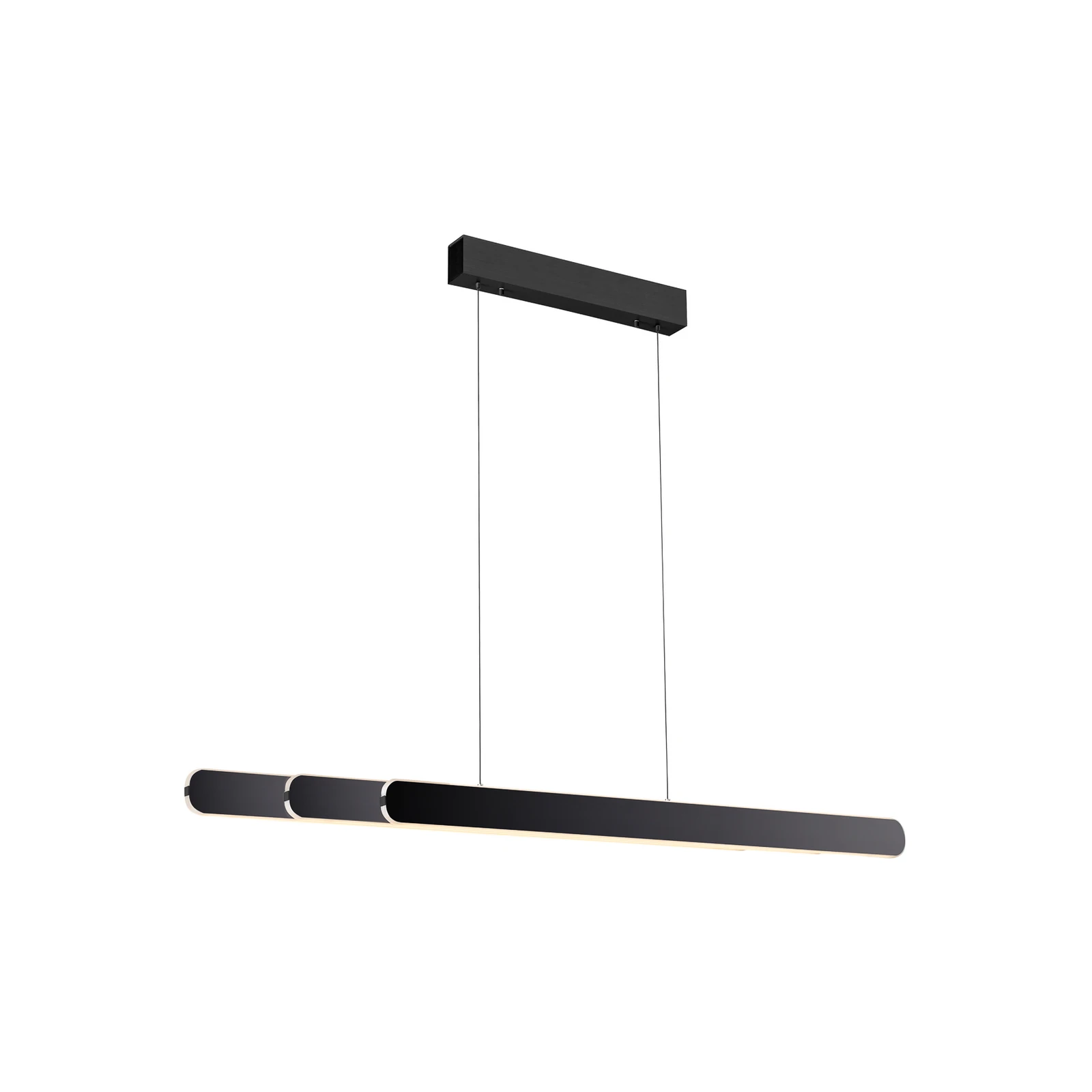 Suspension LED ADRIANA ROUND noire, longueur 160 cm, métal, CCT