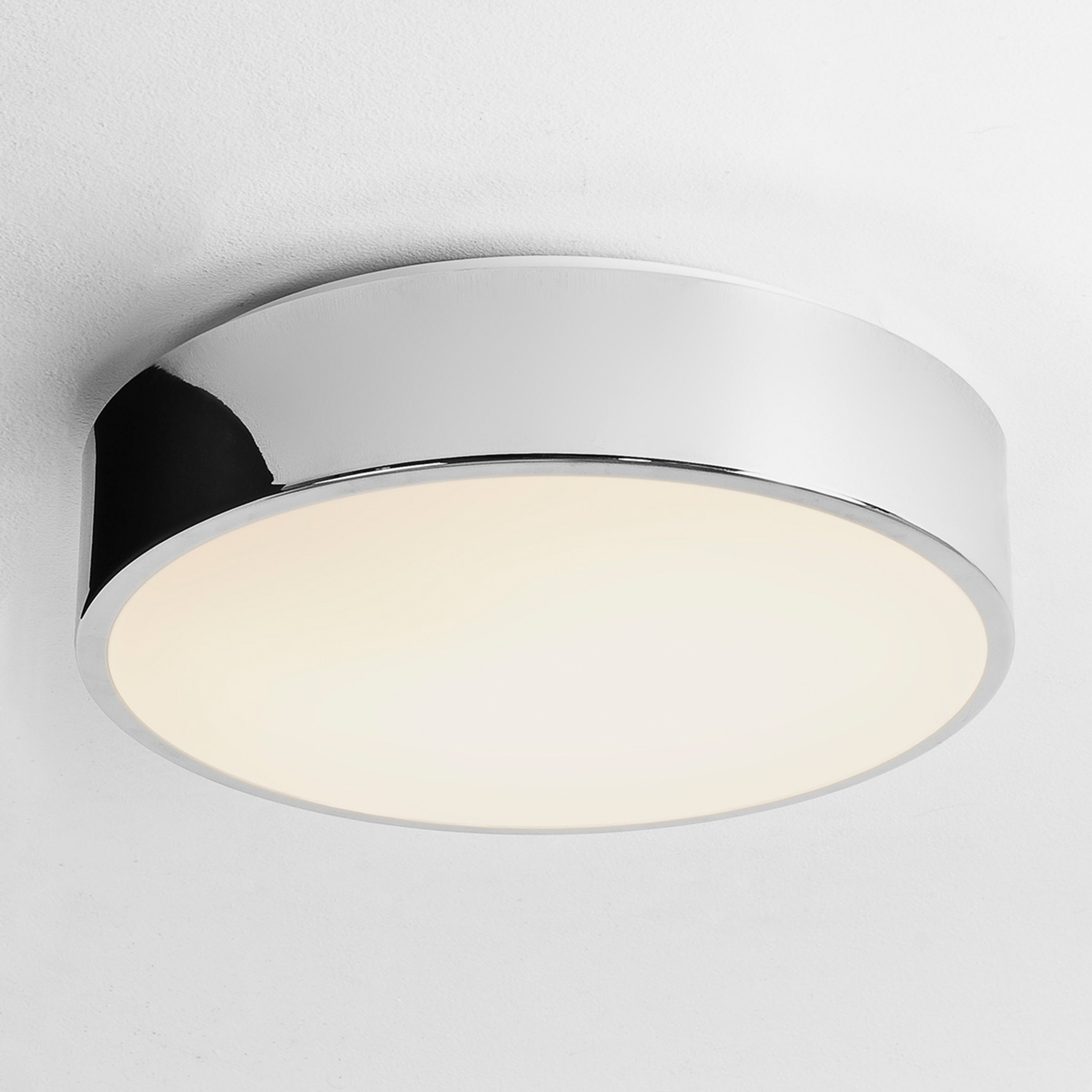 Astro Mallon LED ceiling light Ø 33 cm chrome, for Bathroom, steel, glass, 16.2 W, energy efficiency: A, H: 6 cm