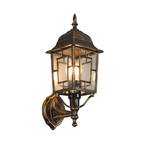 Volturno outdoor wall light, socket above, antique rust colour