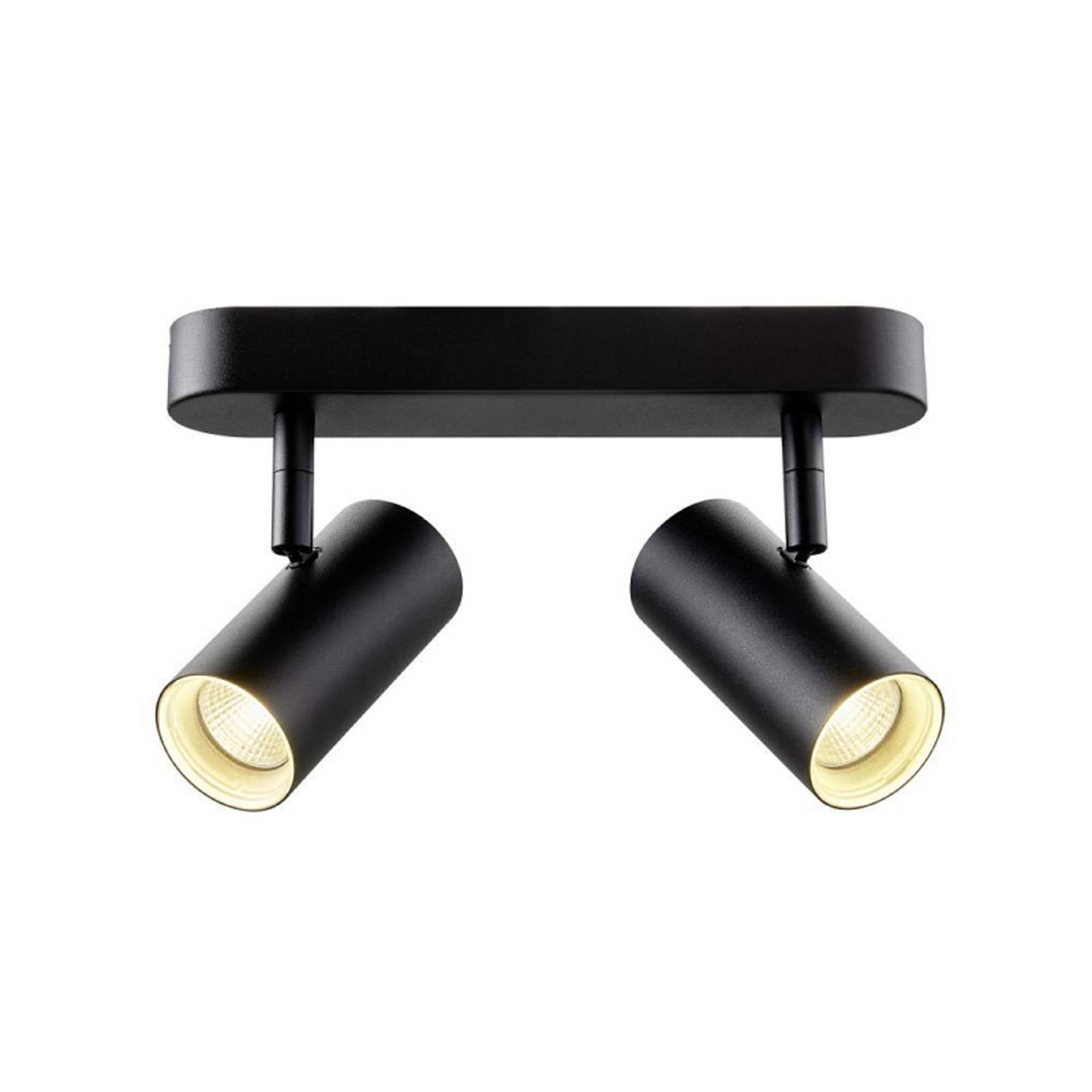 SLV LED-Deckenstrahler Noblo, schwarz, 3.000 K, Länge 24 cm