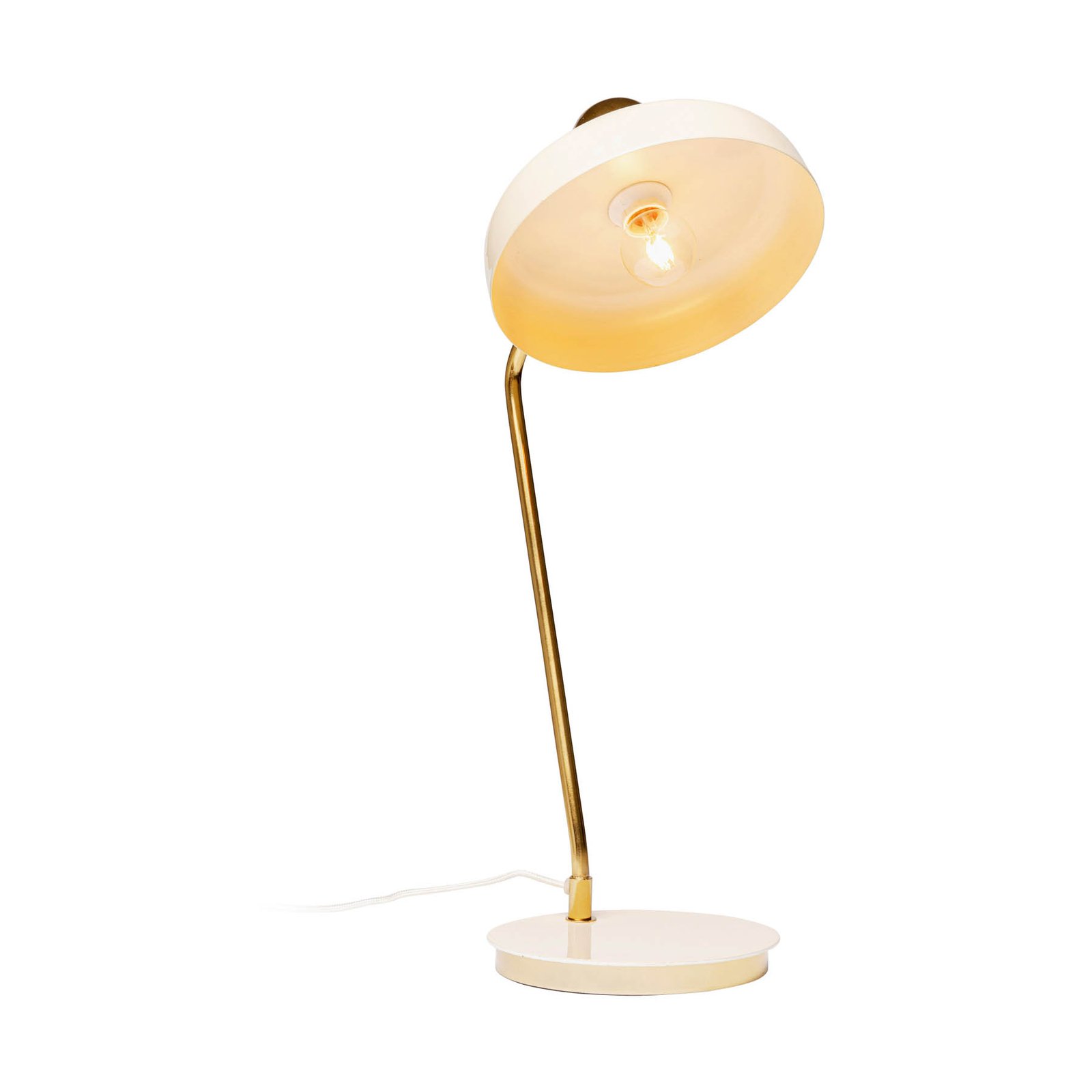 KARE Demi table lamp, beige, enamelled steel, height 56 cm