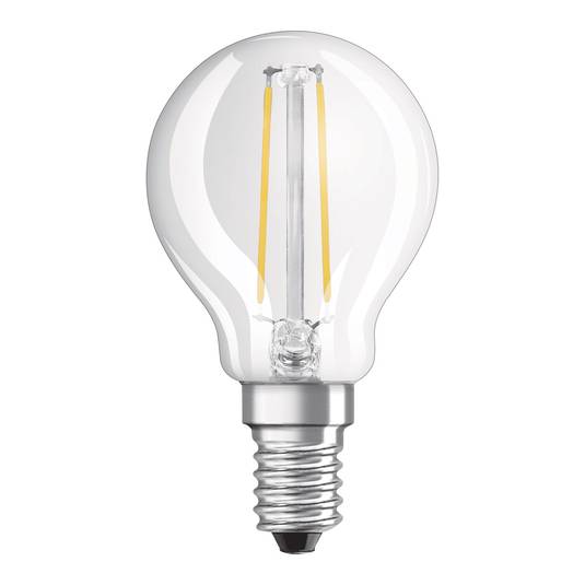 Golf ball LED bulb E14 2.8 W warm white clear dim