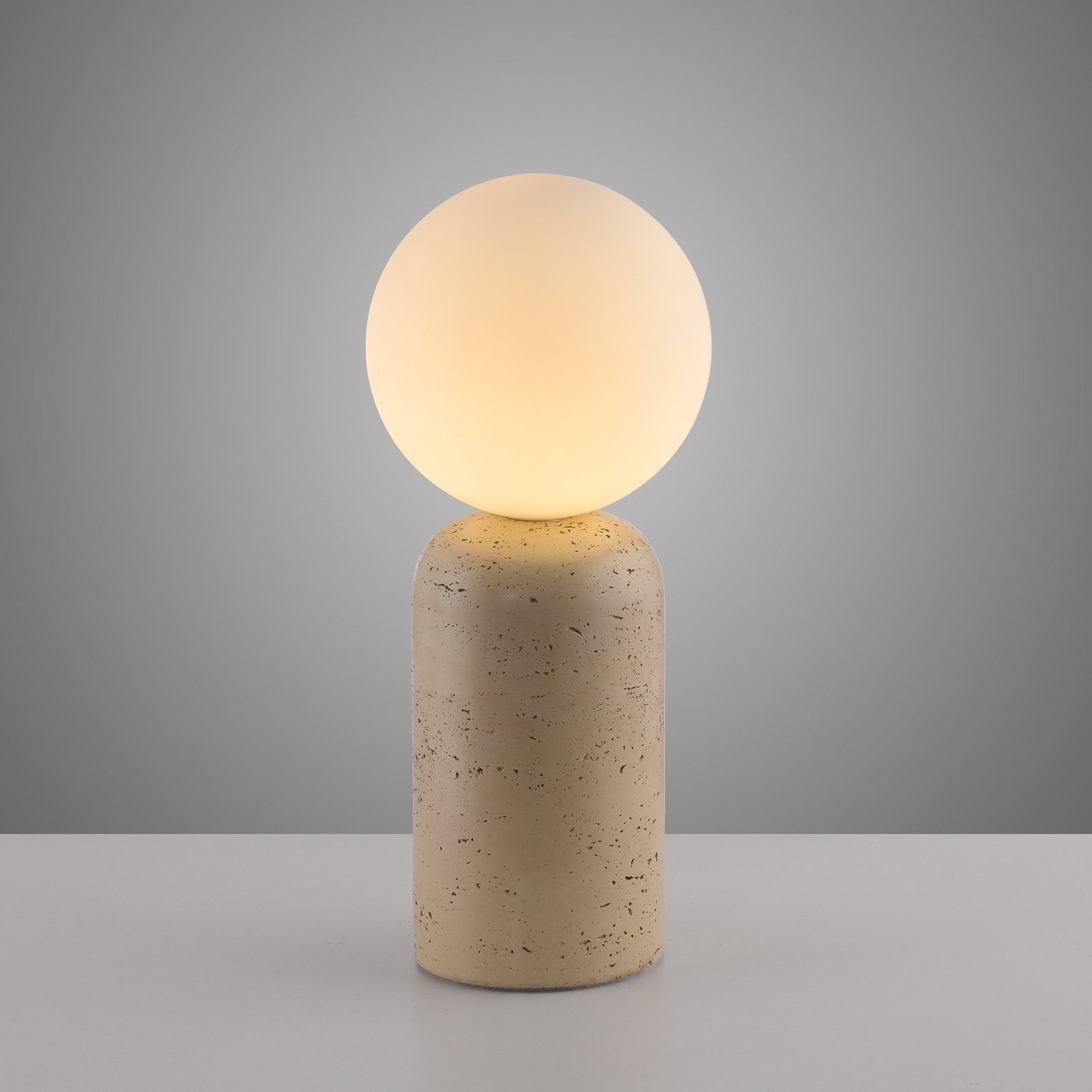 Schöner Wohnen galda lampa Traventa, smilškrāsas/balta, G9 Schöner Wohnen galda lampa Traventa, smilškrāsas/balta, G9