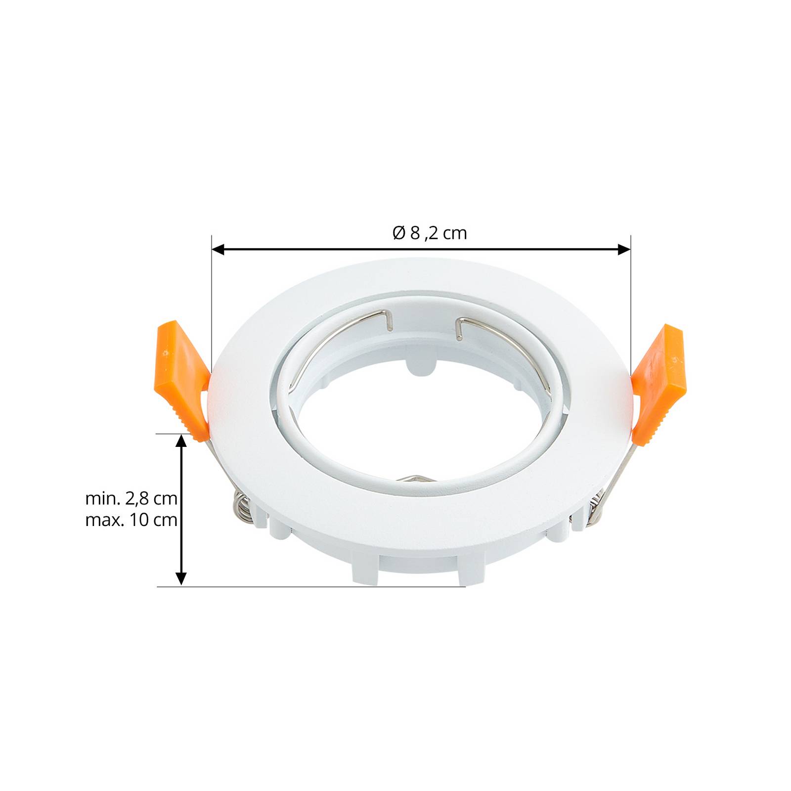  Prios Prios Deckeneinbauleuchte Fibur, Weiß, Zink, ø 8,2 Cm, 3er 
