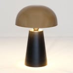 Lampe à poser Fungo, vers le bas, noire/dorée