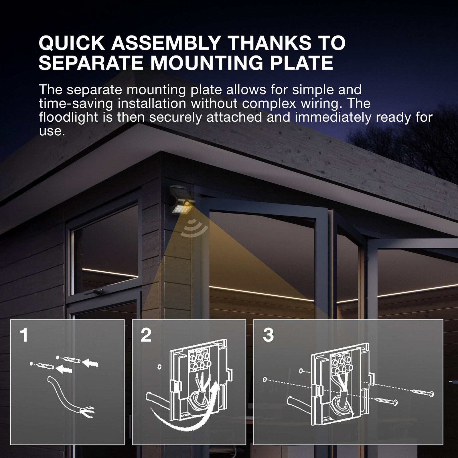 Foco de exterior solar OSRAM ENDURA, 30 W, sensor, 4.000 K IP65 Foco de exterior solar OSRAM ENDURA, 30 W, sensor, 4.000 K IP65