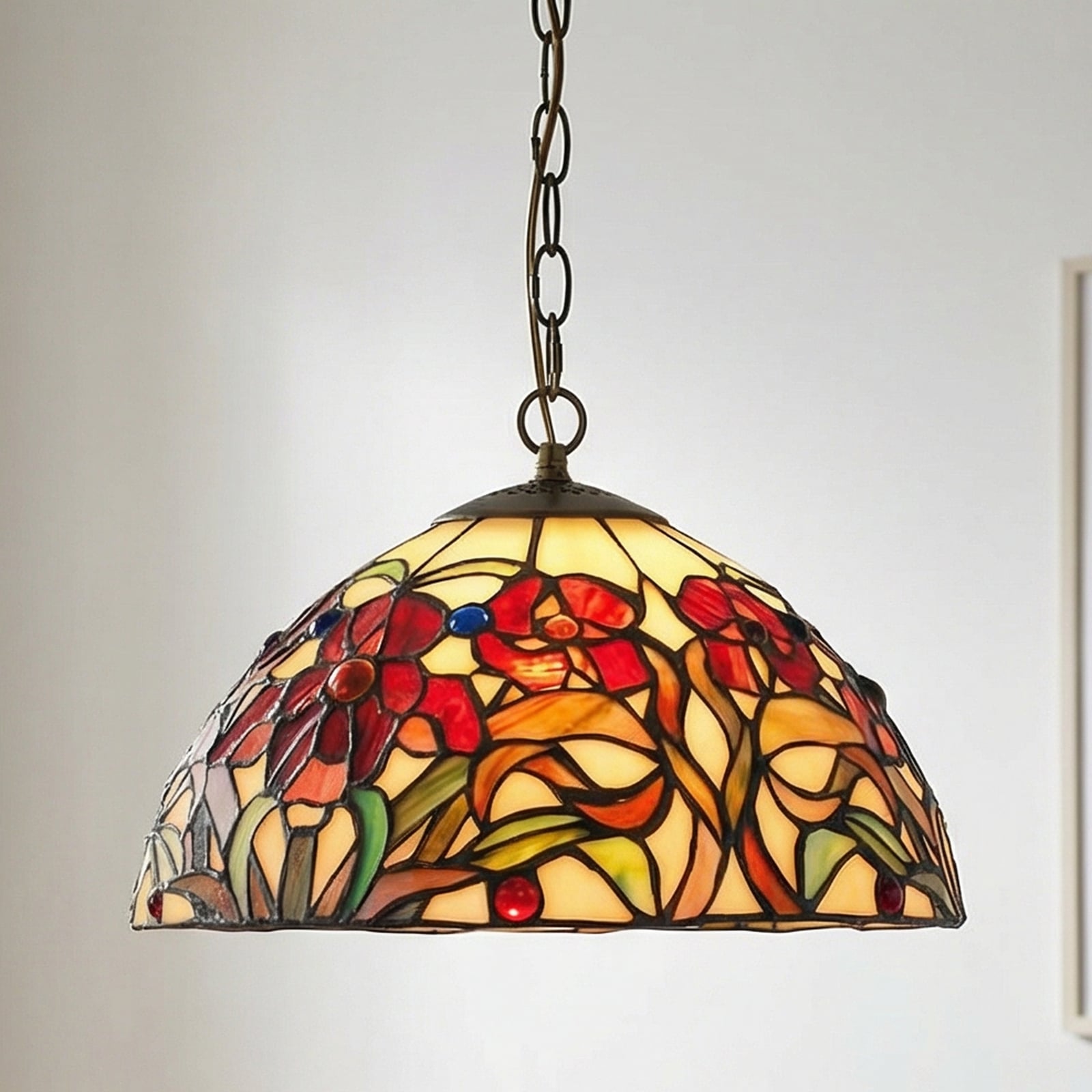 Kleine hanglamp Eline in Tiffany stijl