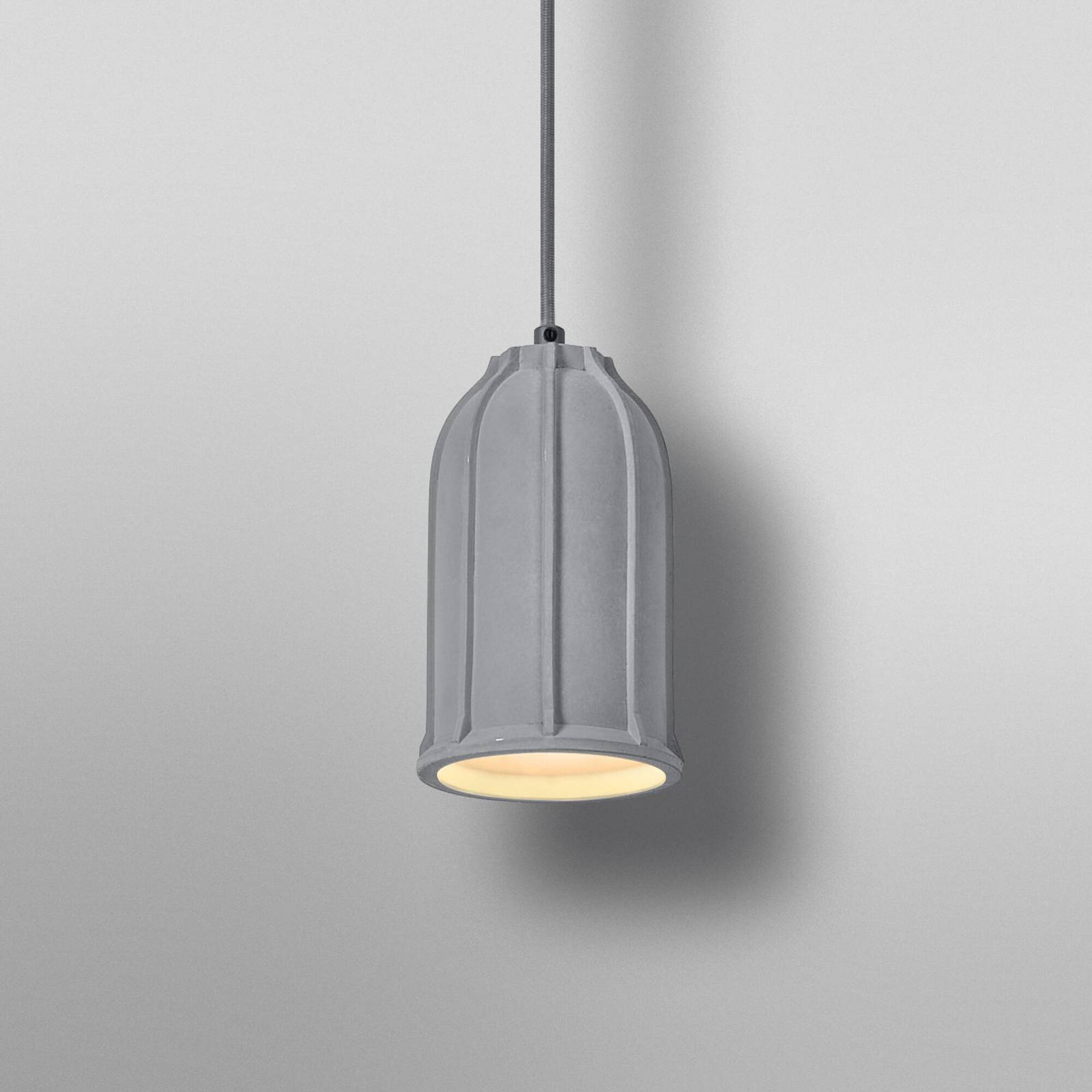 Żyrandol OSRAM CONCRETE SIM, szara, Ø 12 cm, beton, E27