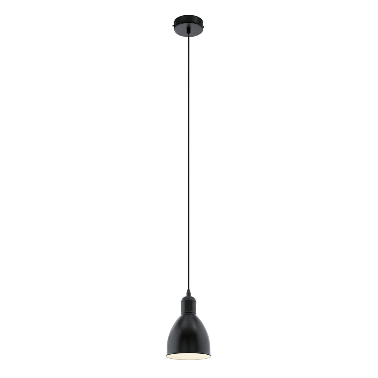 Priddy 1 vintage-hanglamp 1-lamps, zwart