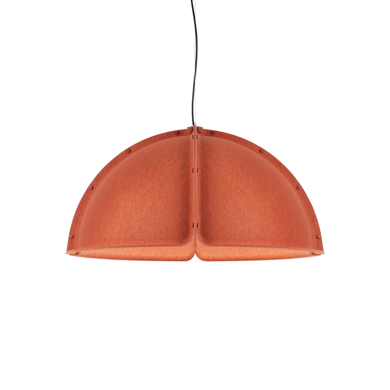 Atelje Lyktan Lampă suspendată LED Hood 1x23W Ø120cm teracotă - Camera de zi / sufragerie - Modern - teracotă opal negru - Țesătură / Textil