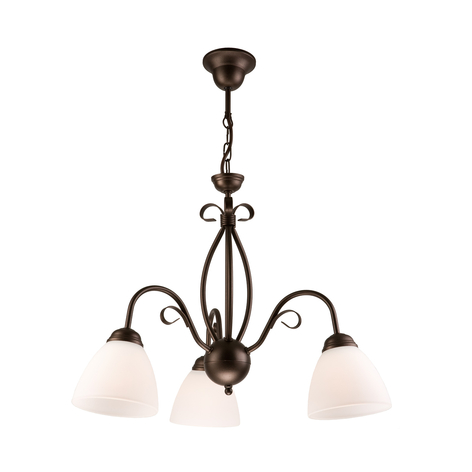 Adoro hanging light, 3-bulb, brown