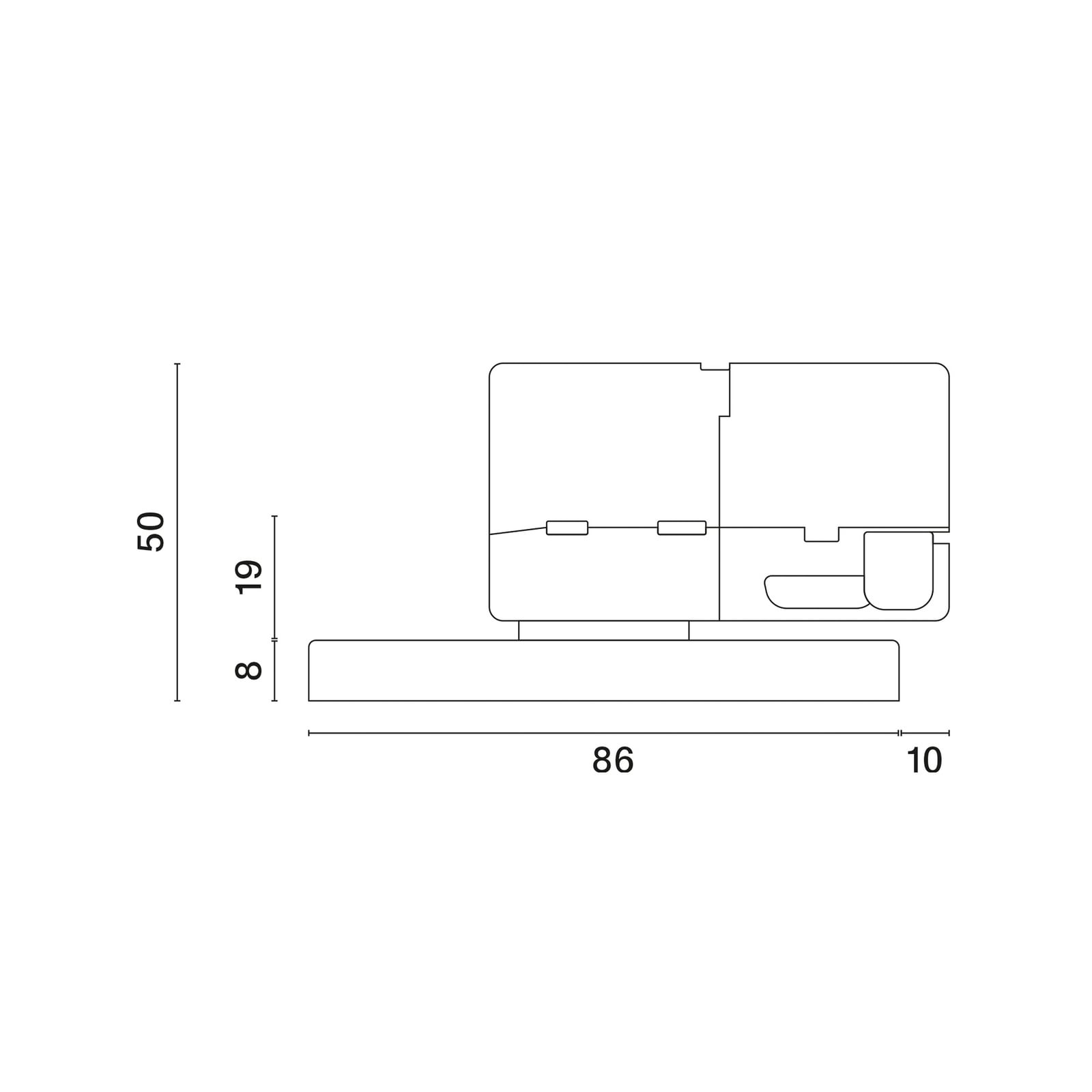Adaptateur pour rail Nivo, blanc, triphasé, en métal - Sigor