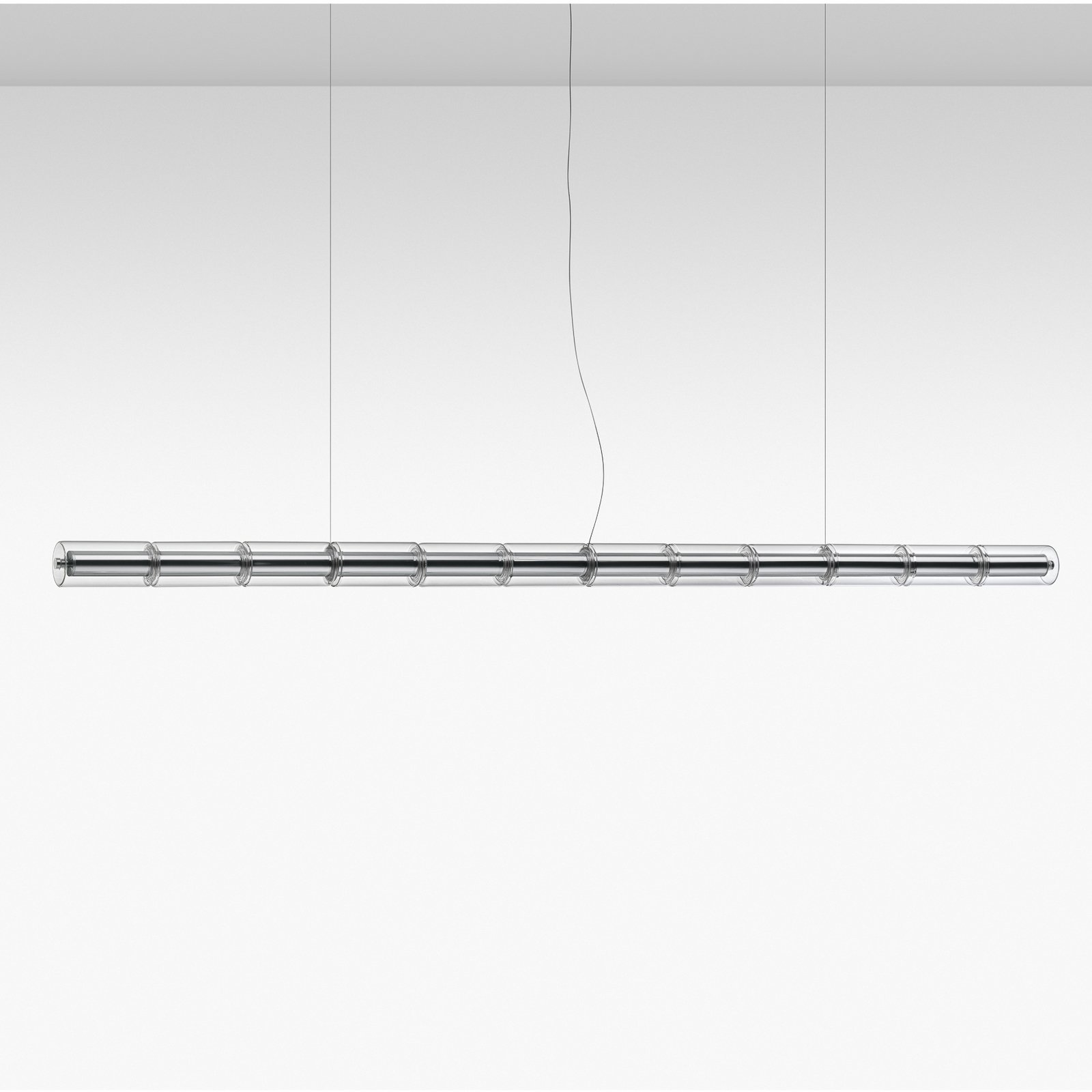 FLOS LED pendant light LUCE CILINDRICA S3, glass