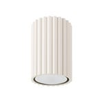 Deckenleuchte Karbon, beige, Höhe 10 cm, Aluminium