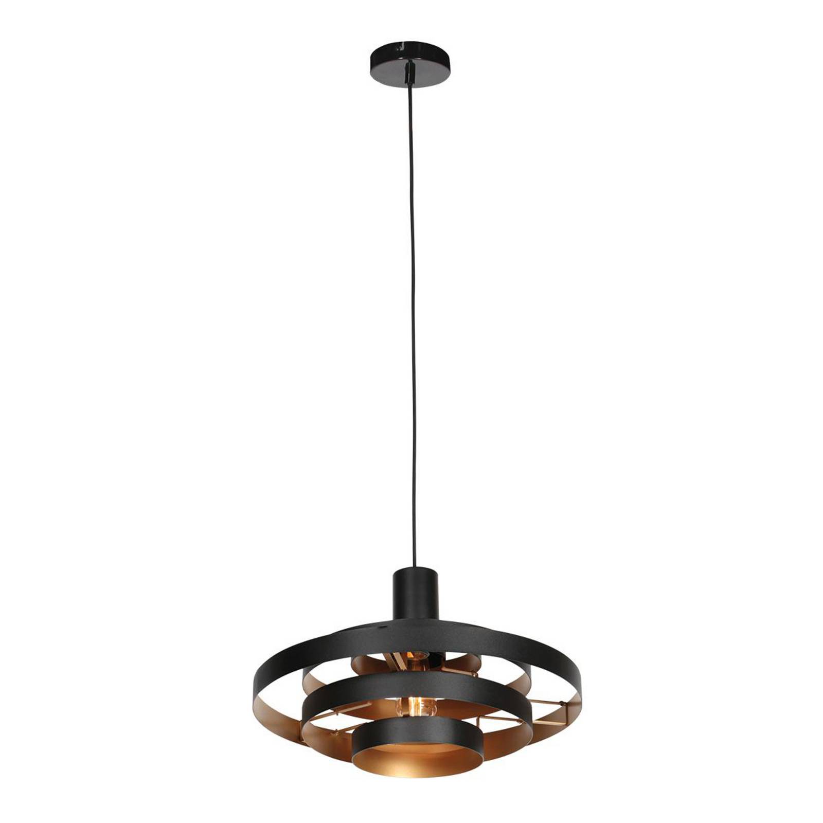 Hängeleuchte Halo Cirque, schwarz, Metall, Ø 50 cm, E27