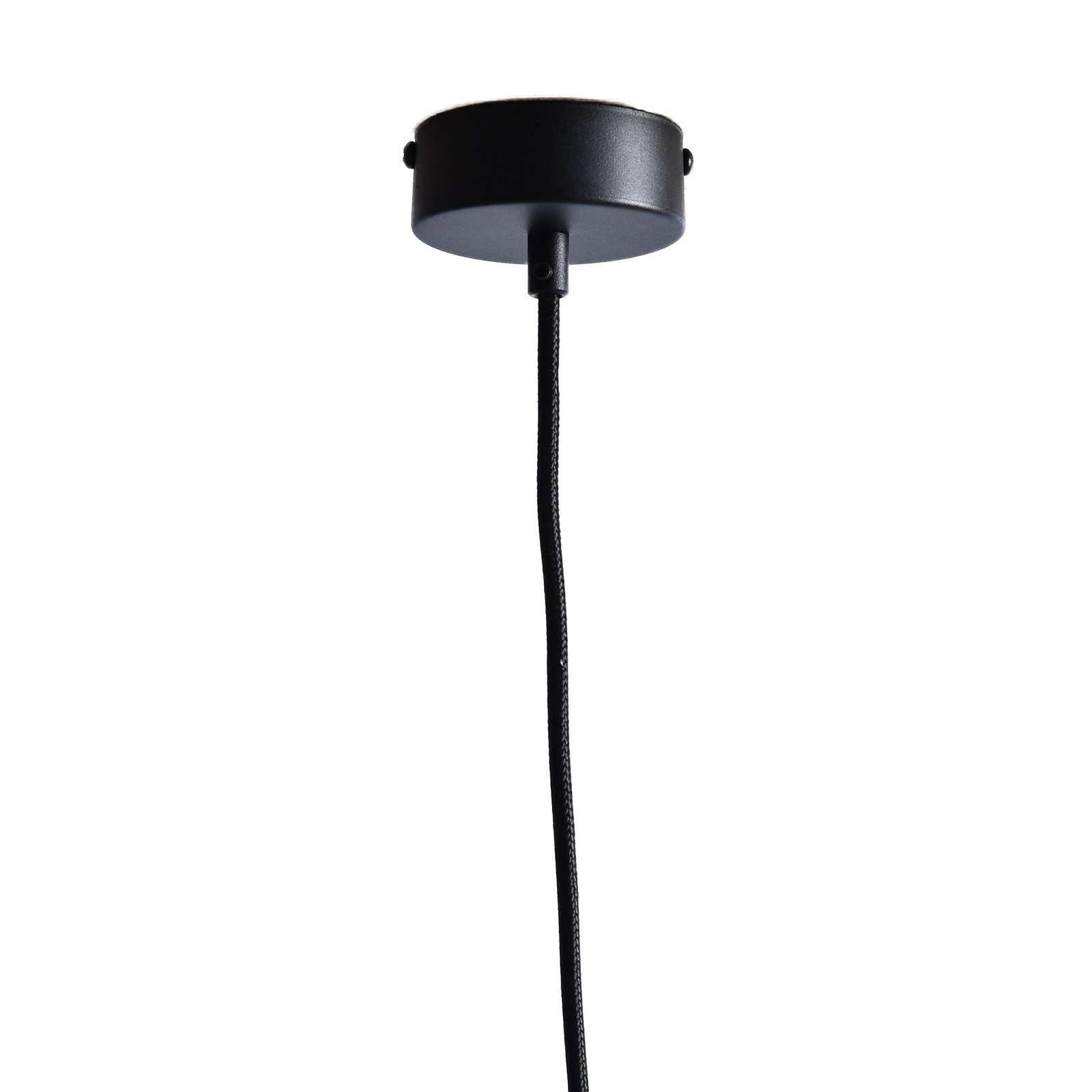 LeuchtNatur Nux hanglamp, noten satin/zwart