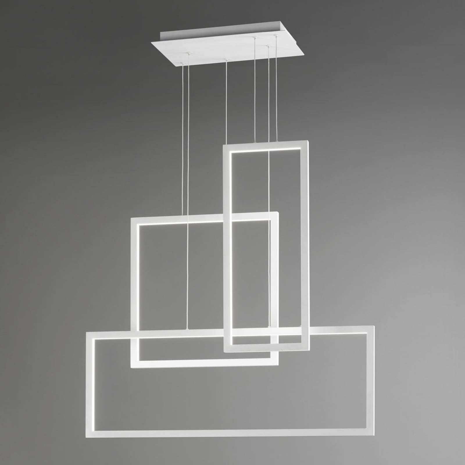 Suspension LED Cross avec trois rectangles, CCT