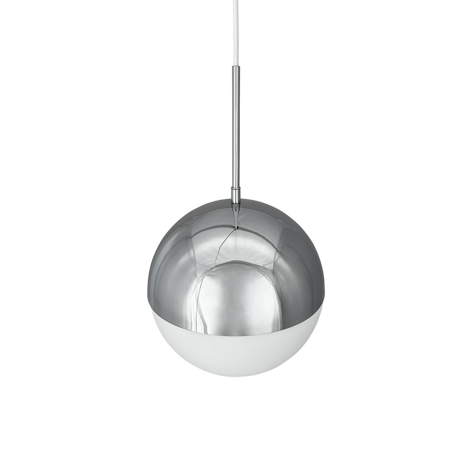 Závěsné světlo Nova D25, opálové/chromové, kov - Dyberg Larsen