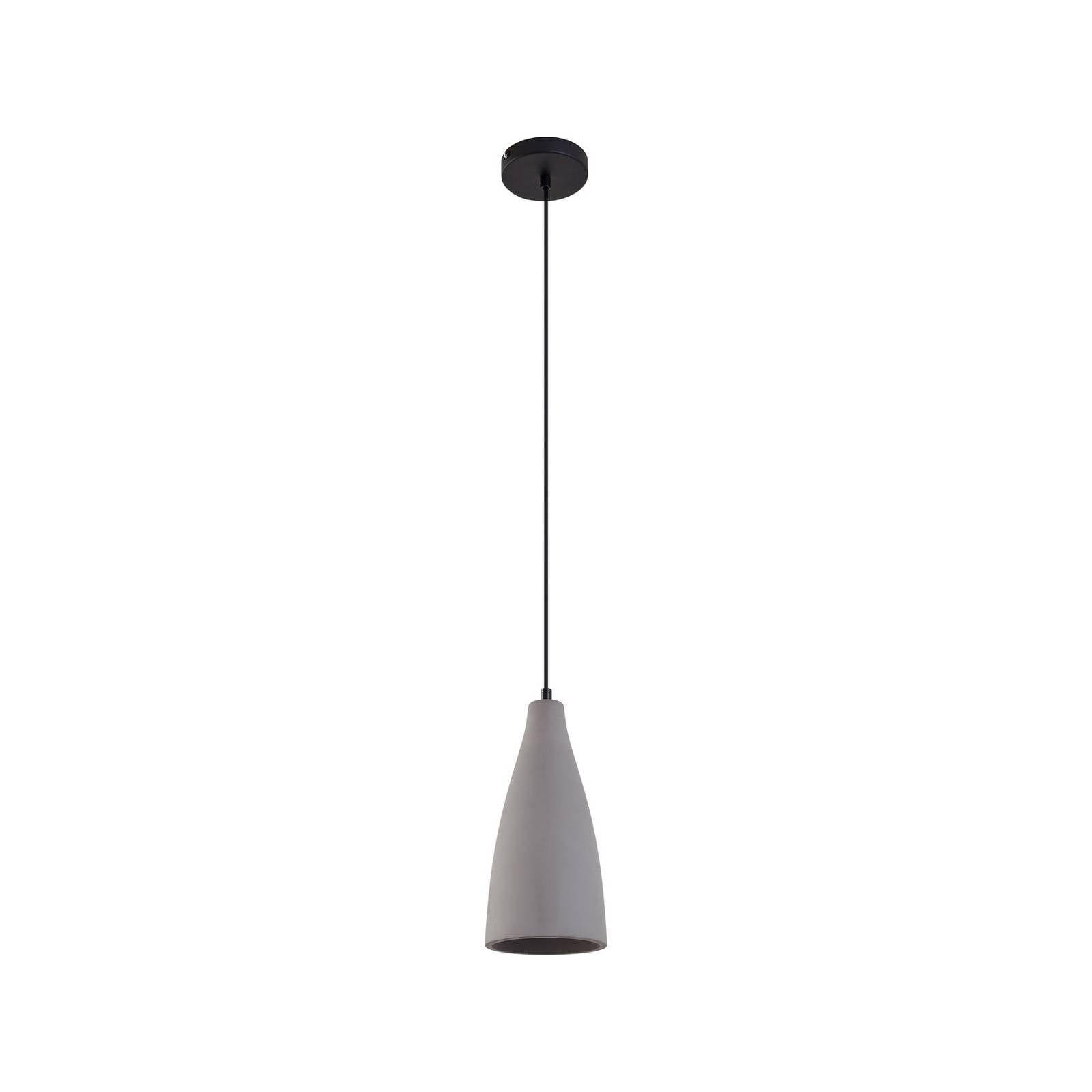 Lindby Pendellampe Sanne, grau, Beton, Ø 15 cm, E27