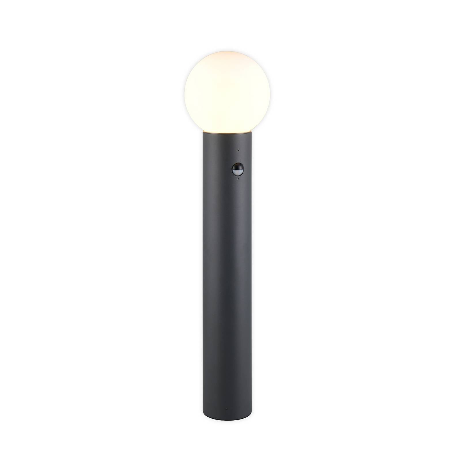 Wegelampe Mures, anthrazit, Höhe 80 cm, Metall, Sensor