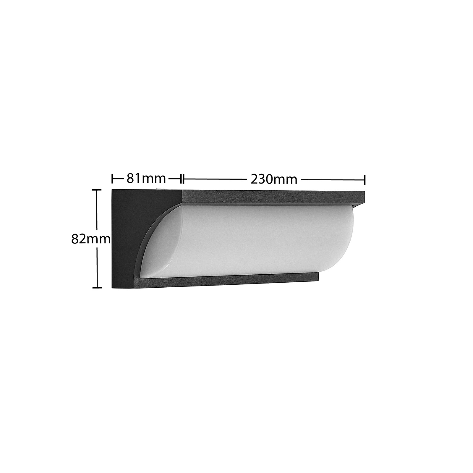 Aune LED ExteriorAplique de Pared Anthracite - Lucande