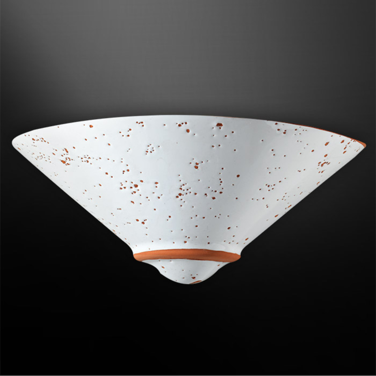 Eurokeramic Caroline wall light with terracotta details, for Living / Dining Room, ceramics, E27, 60 W, energy efficiency: A++, W: 31 cm, H: 13 cm