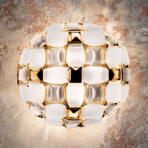 Slamp Mida aplique, 50 cm, blanco-oro
