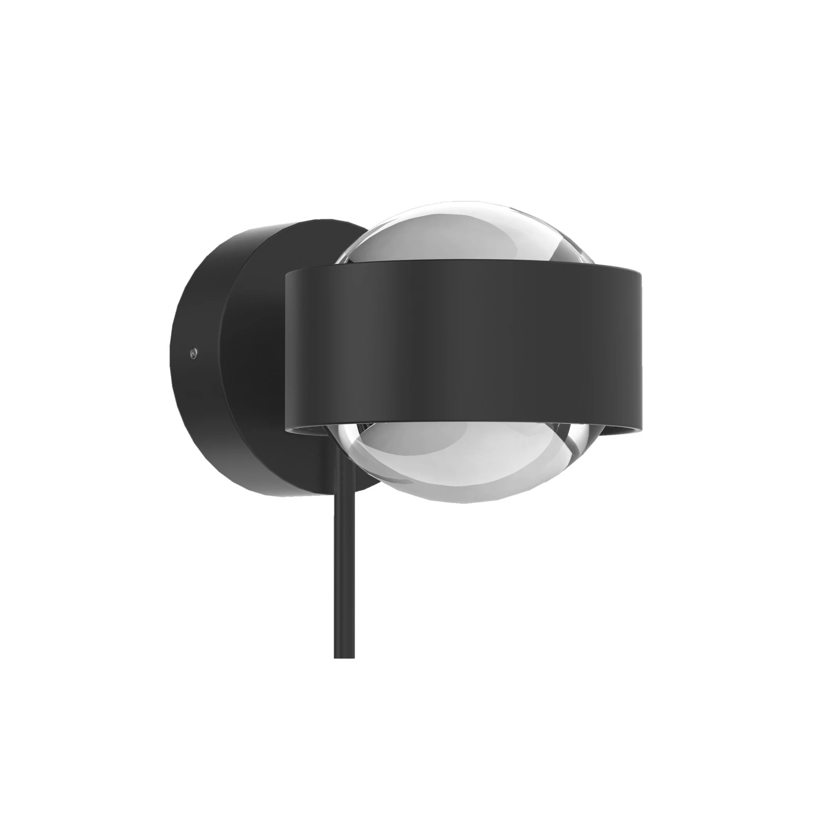 Puk! 80 Wall spot LED lentilles clair noir mat