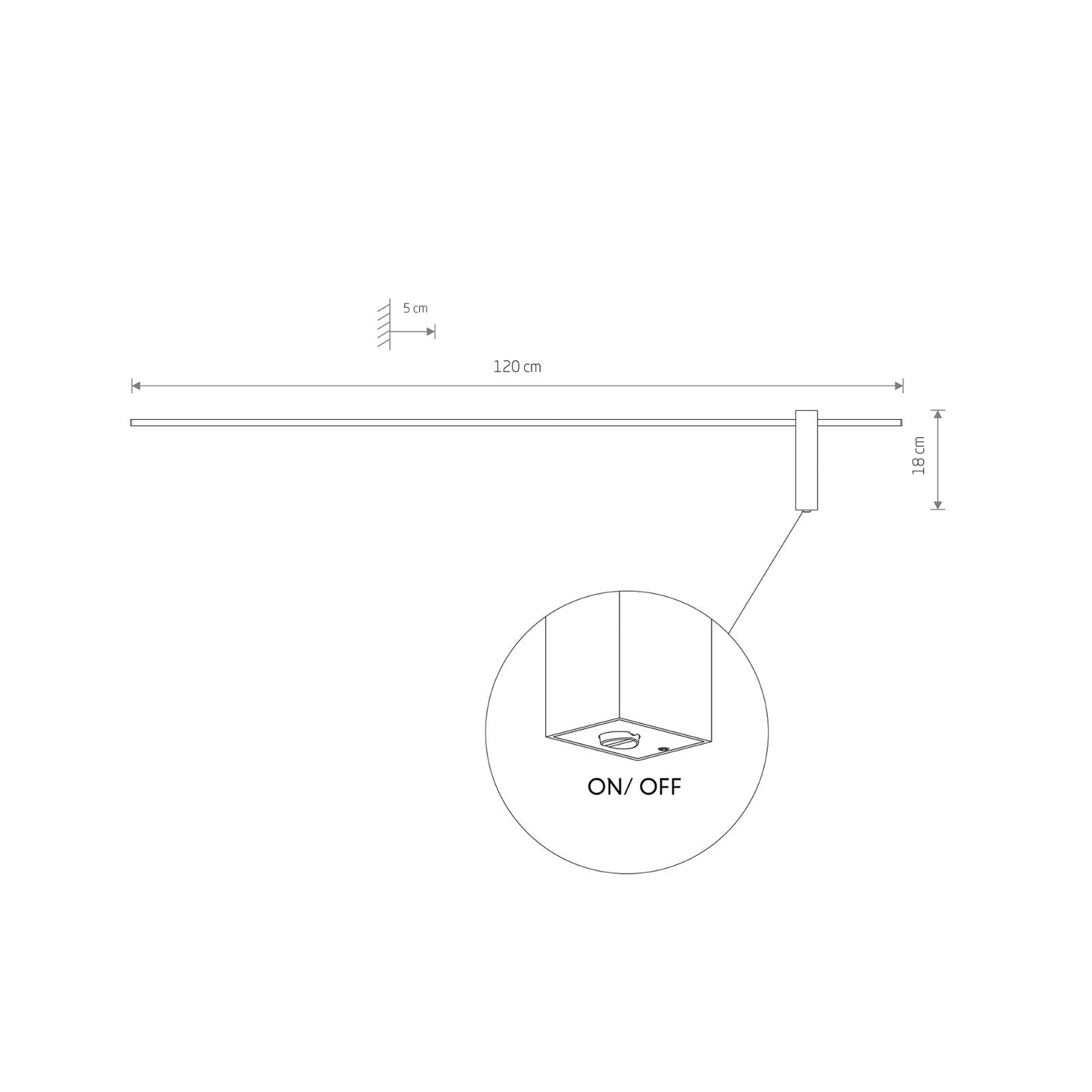 LED-Wandleuchte Motive L, 120 cm breit, schwarz, Metall günstig online kaufen