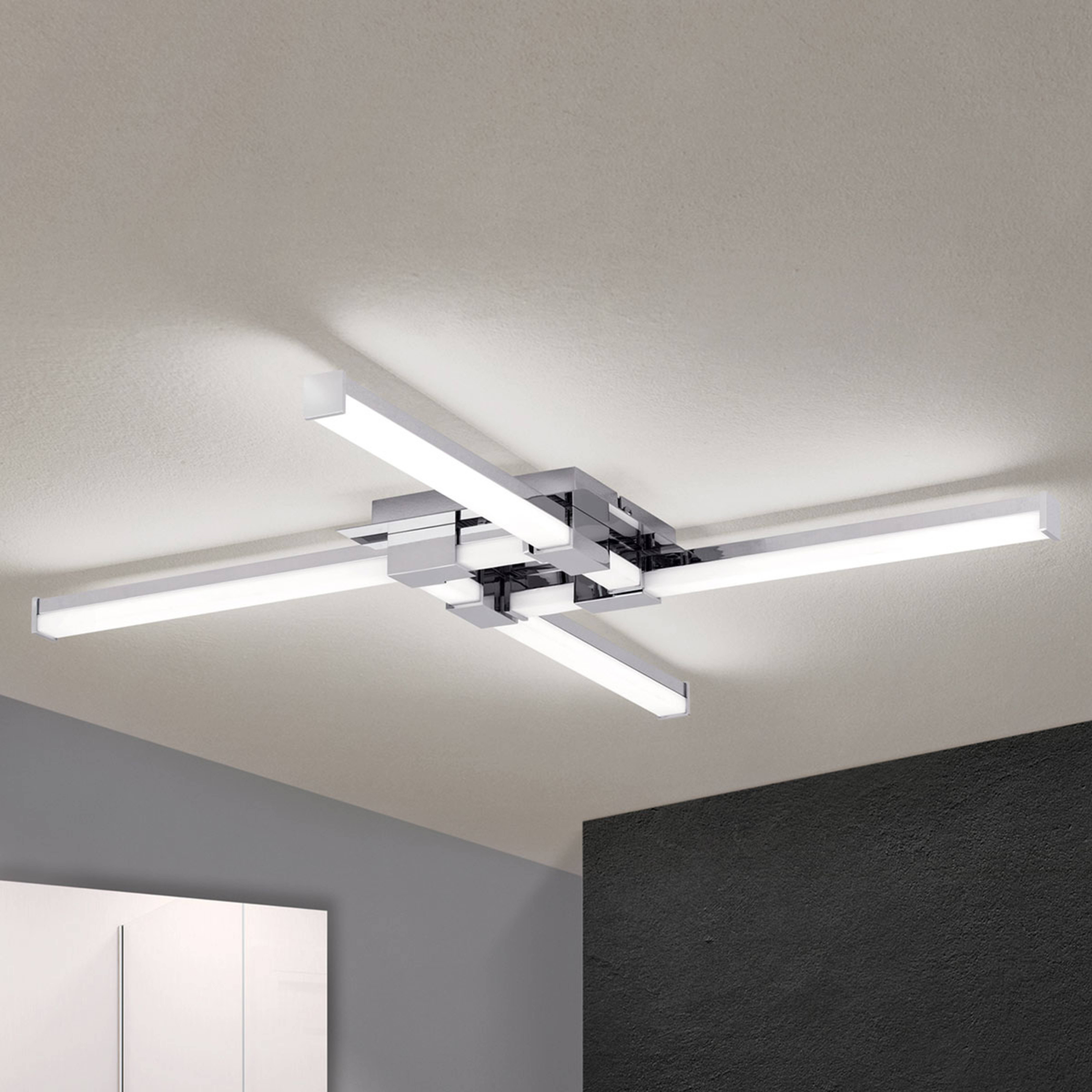 Lámpara de techo LED para baño Argo, 4 luces