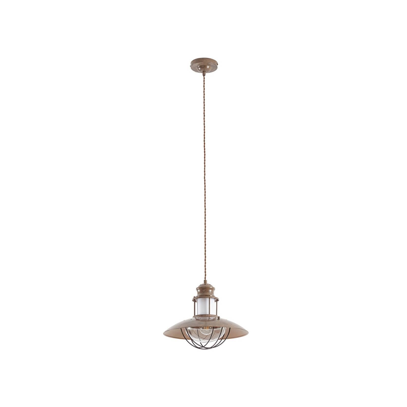 Lindby Pendelleuchte Louisanne, braun, Metall, Ø 35 cm