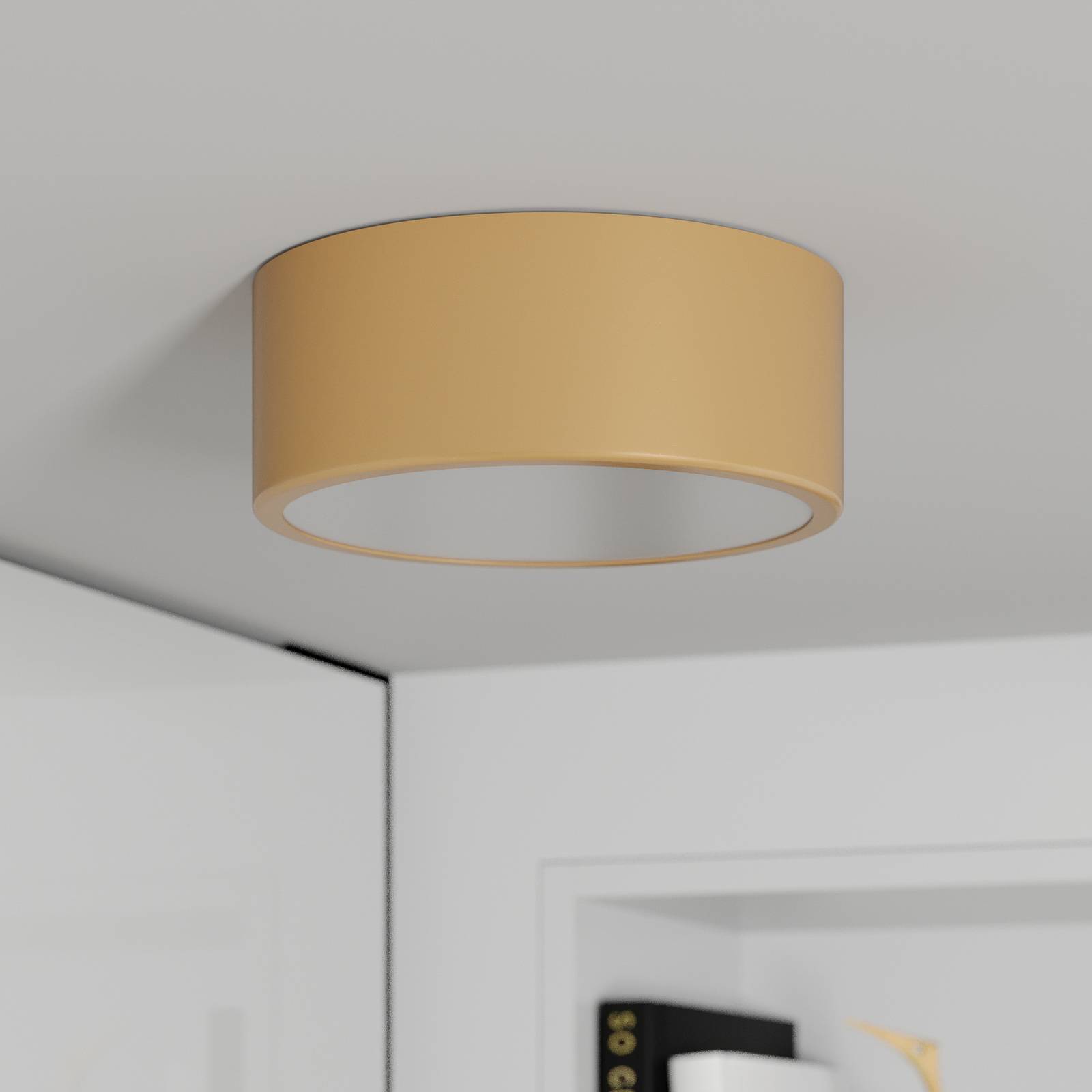 Lampa sufitowa Cleo, Ø 20 cm, IP20, kolor złoty, metal, E27