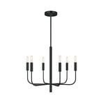 Lustre Brianna, preto, Ø 61 cm, 6 lâmpadas, metal - FEISS