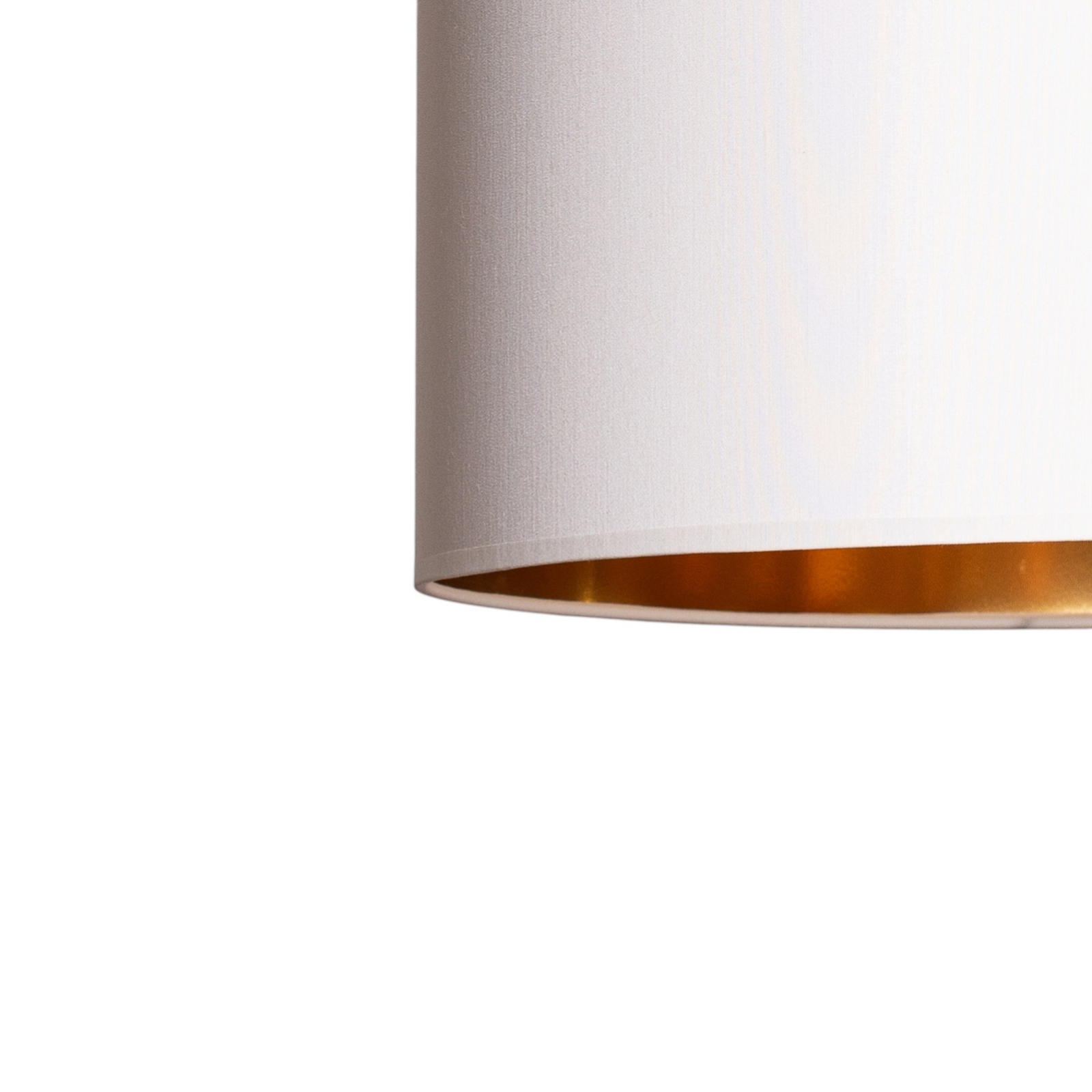 Lampă suspendată Soho cilindrică 1 bec Ø 40cm alb/auriu