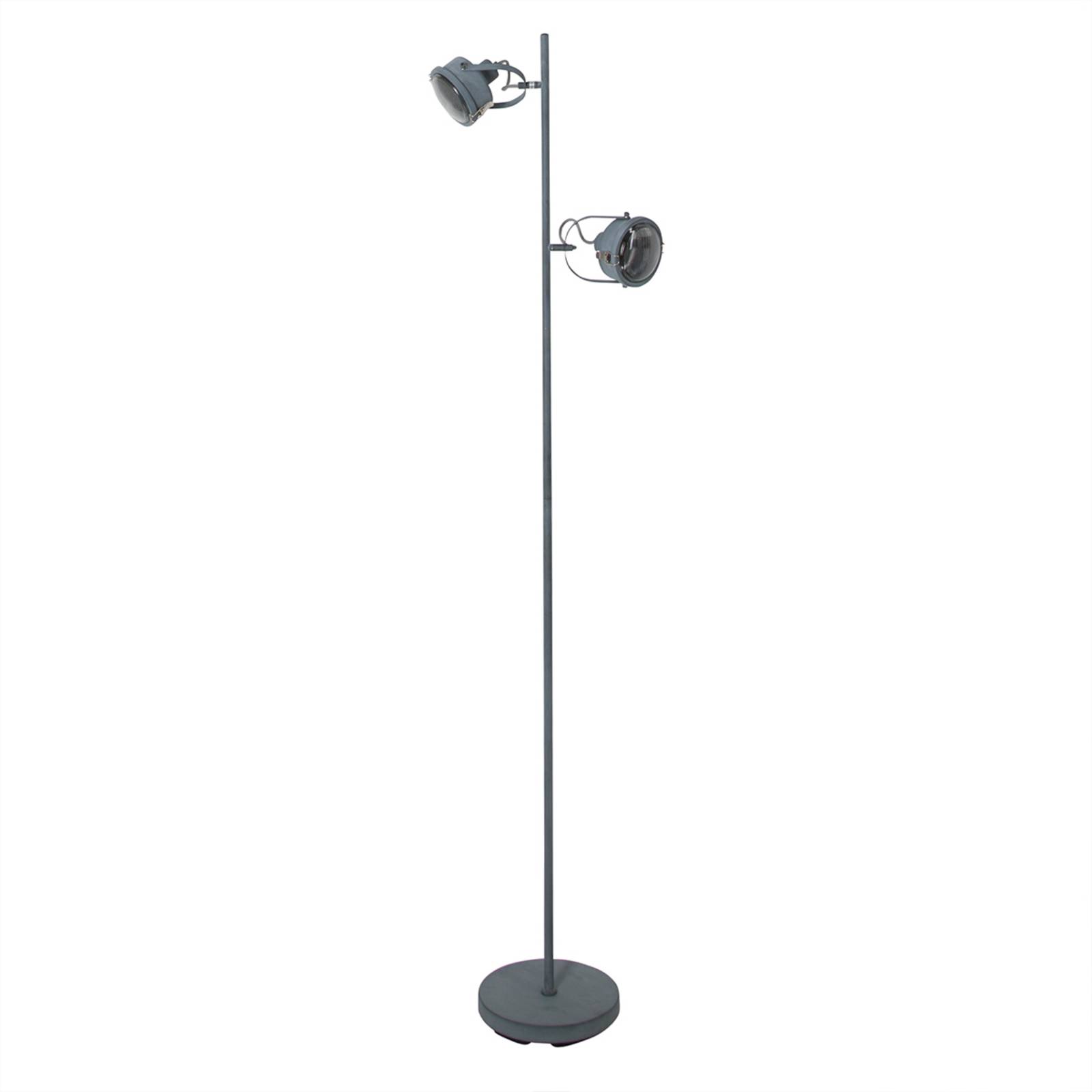 K.S. Verlichting Dvoubarevná stojací lampa Satellite v šedé barvě