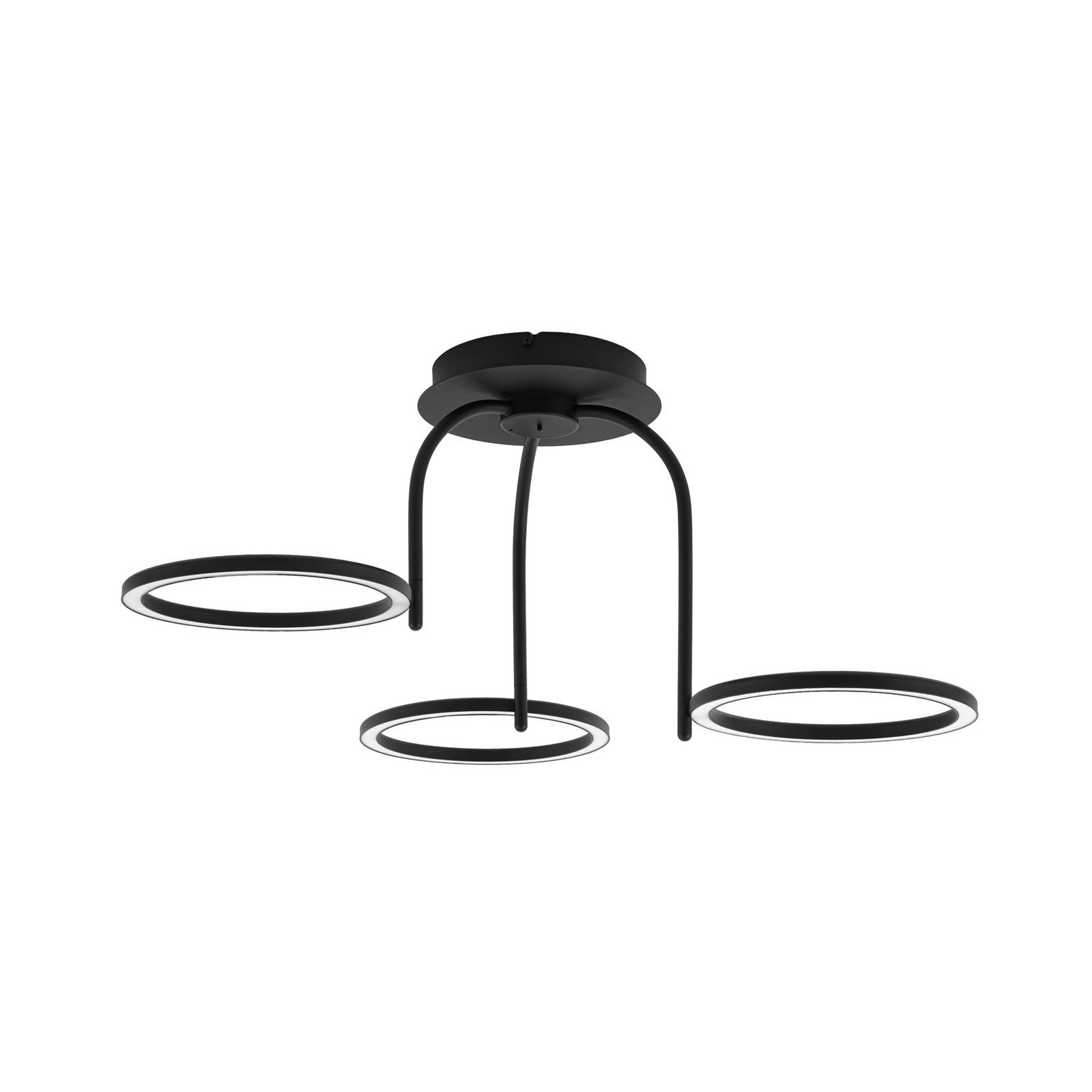 Plafonnier d'extérieur LED Sylvara, à 3 lampes, CCT, noir - Lucande