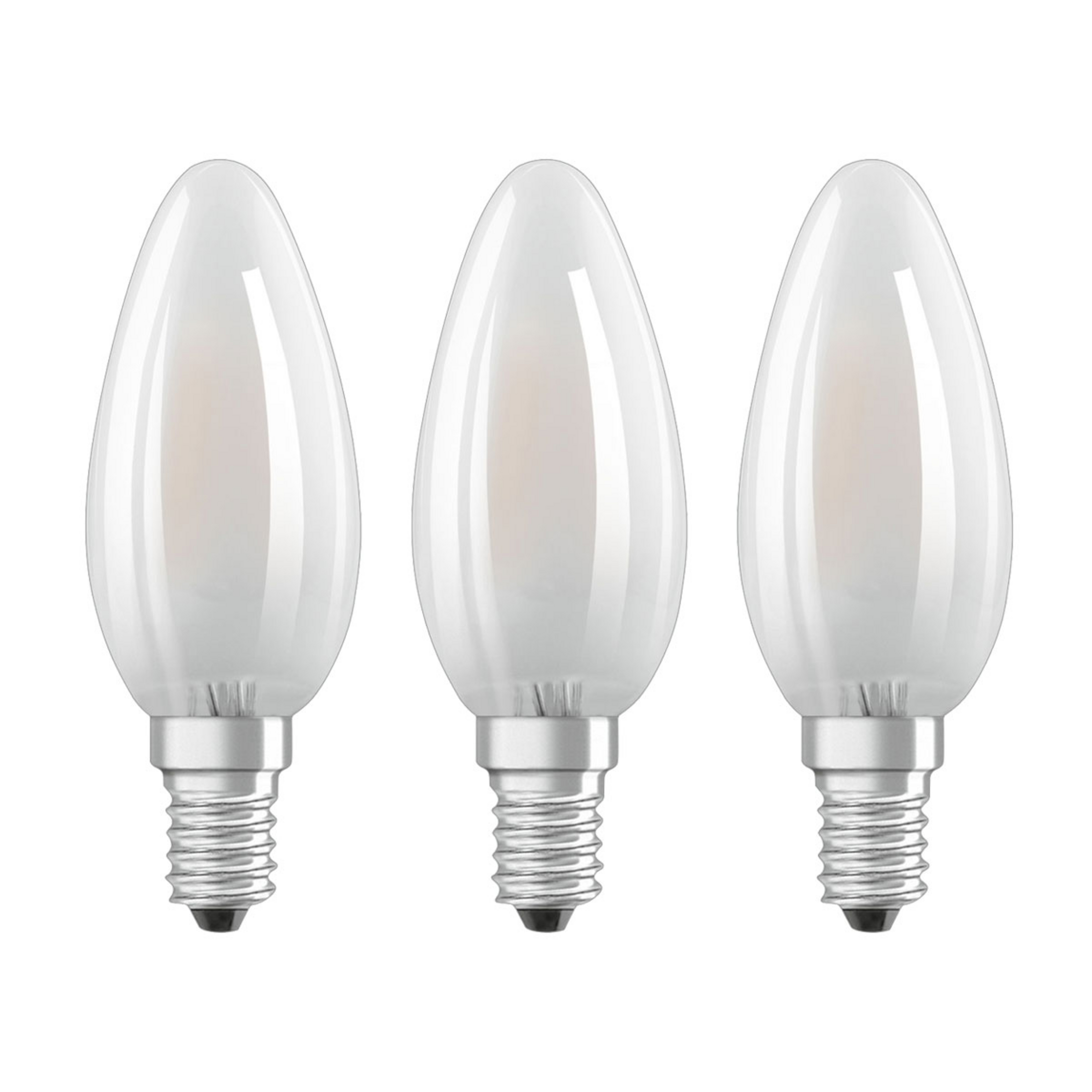 OSRAM LED sveča E14 Classic B 4W 2.700K mat 3 enote
