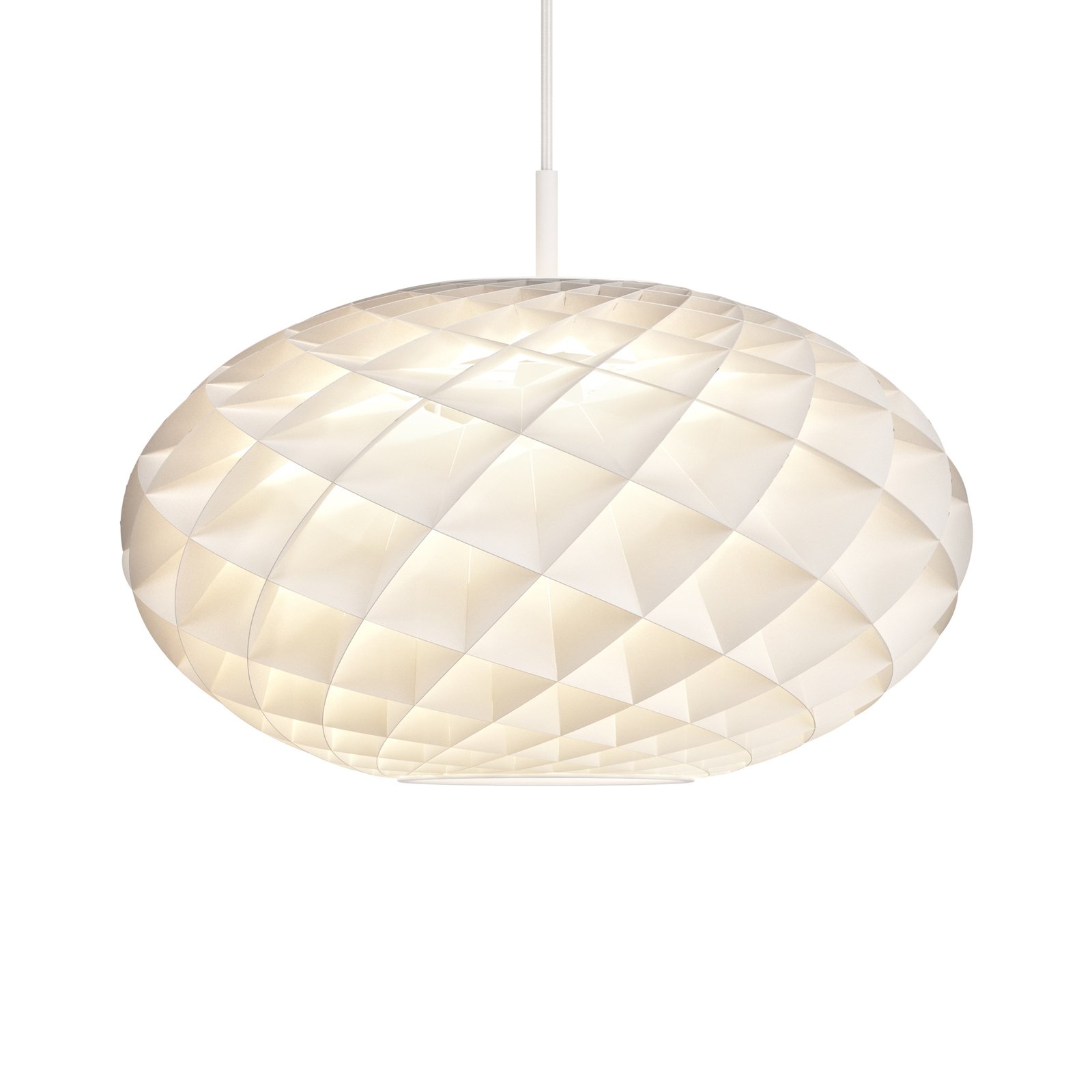 Louis Poulsen Patera Oval LED-Pendel weiß Ø 50cm
