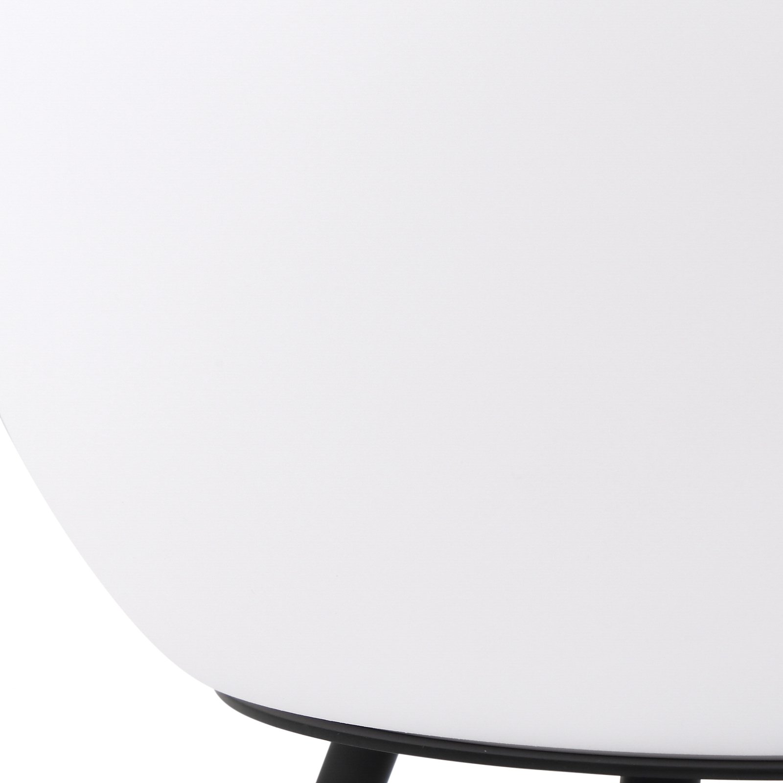 Lindby LED rechargeable table lamp Aurilia, black/white, iron, IP44