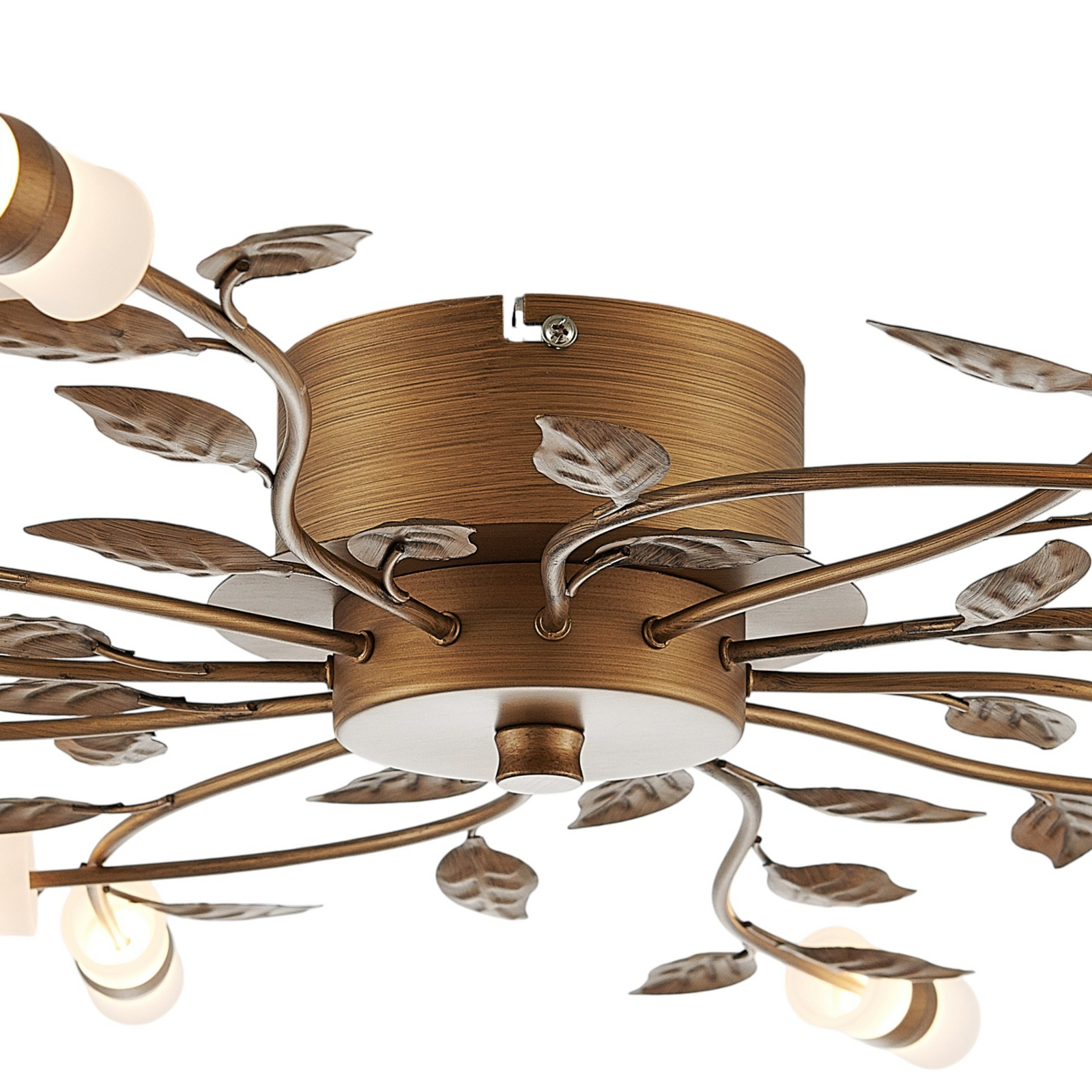 Lindby LED laevalgusti Bentas, pronks, metall, Ø 80cm